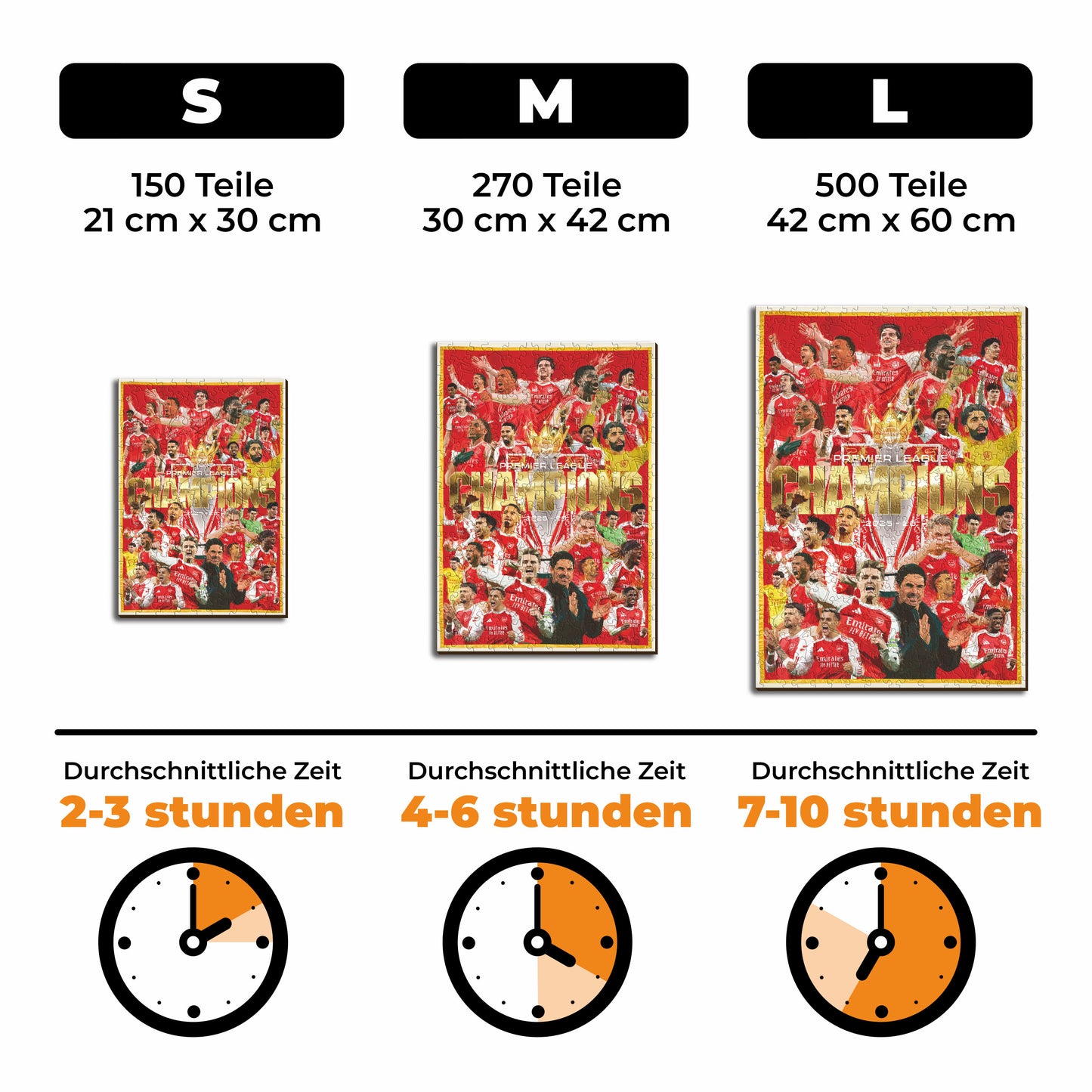 Arsenal FC® Premier League Champions 25/26 - Holzpuzzle