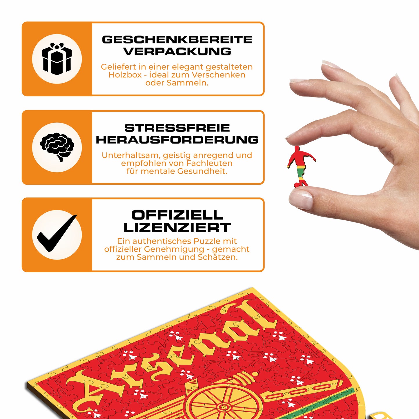 Arsenal FC® Retro Logo - Holzpuzzle