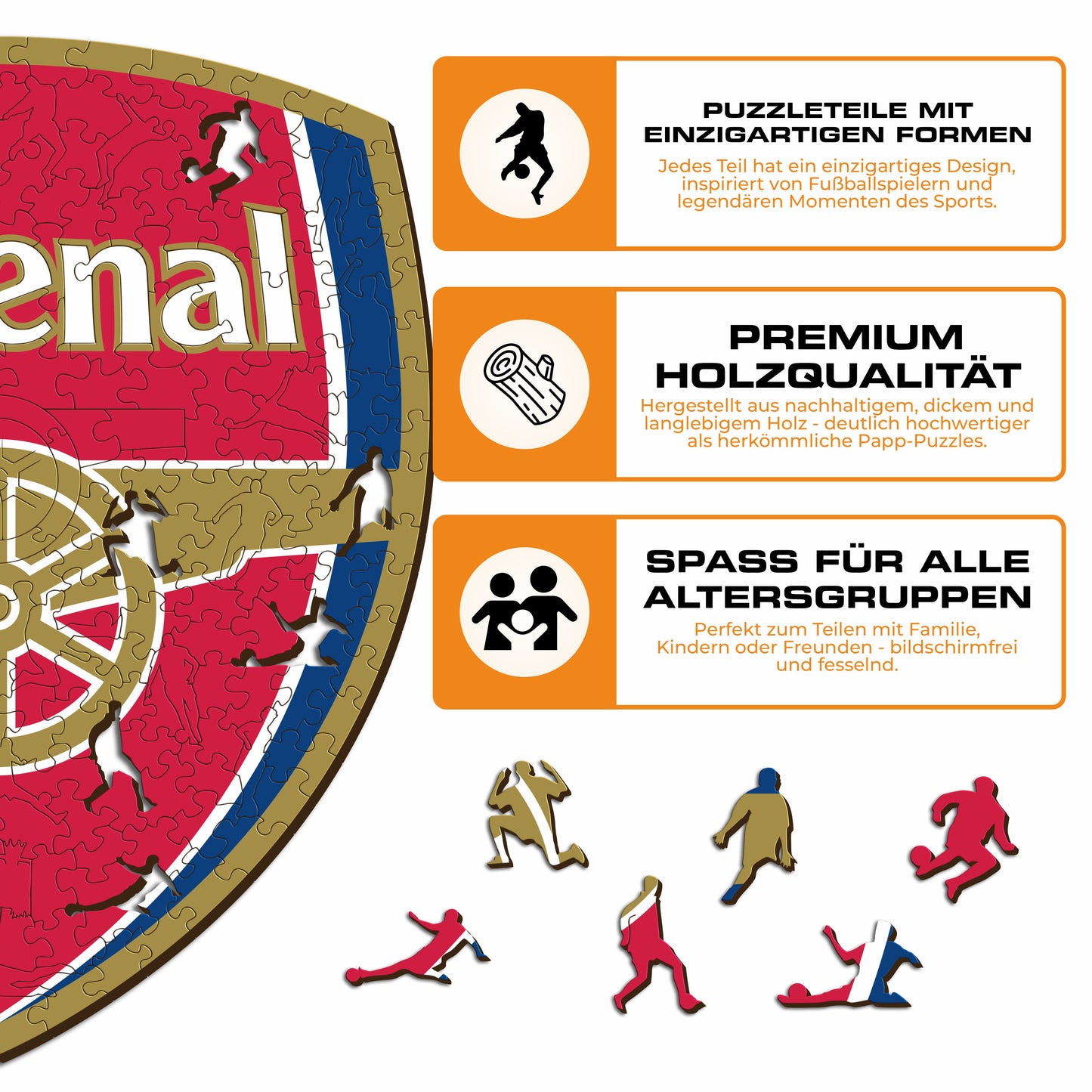 Arsenal FC® Logo - Holzpuzzle