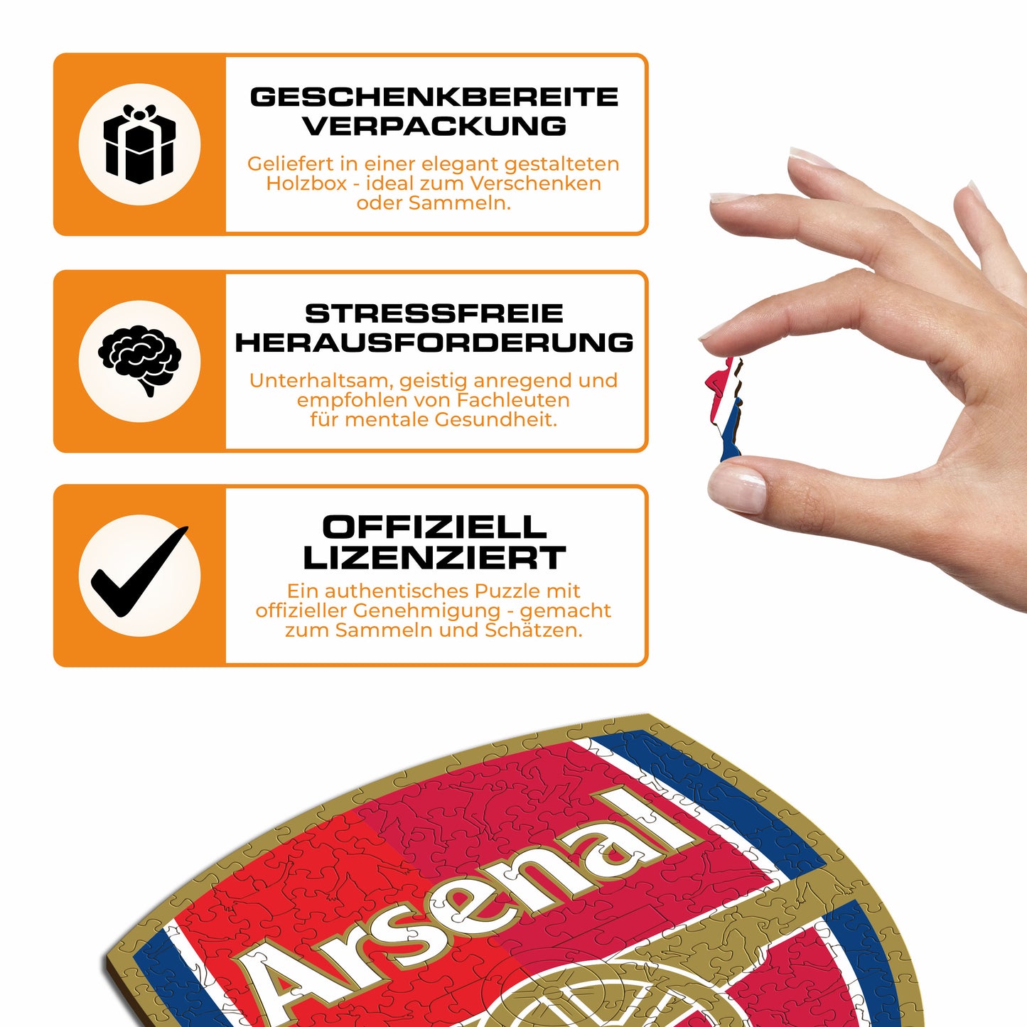 Arsenal FC® Logo - Holzpuzzle