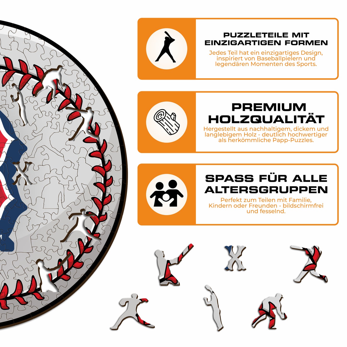 Boston Red Sox™ Baseball - Holzpuzzle