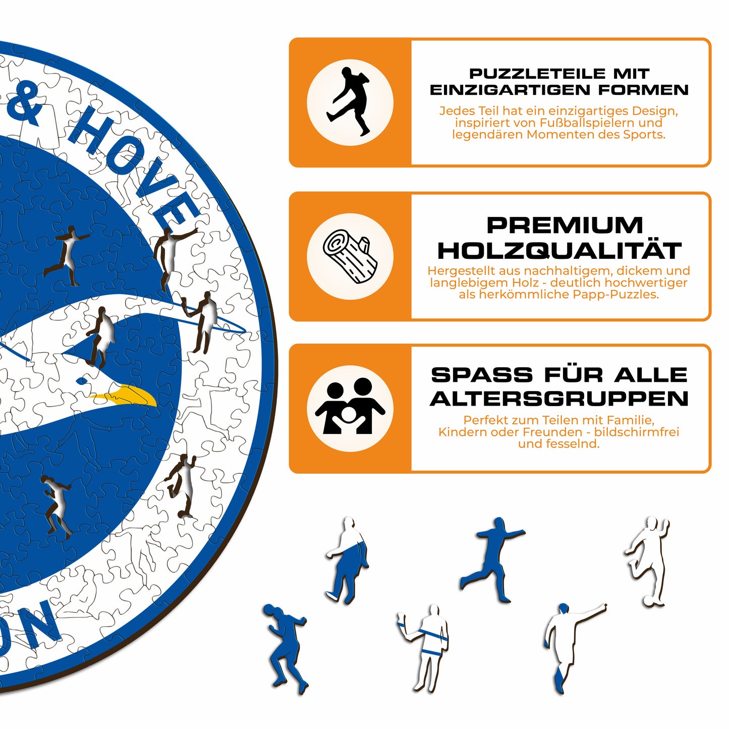 Brighton & Hove Albion FC® Logo - Holzpuzzle