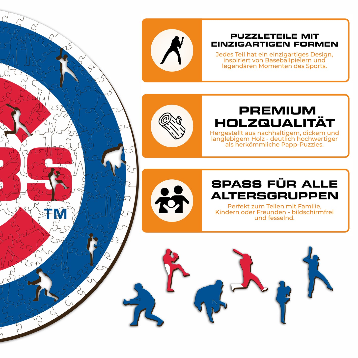 Chicago Cubs™ Logo - Holzpuzzle