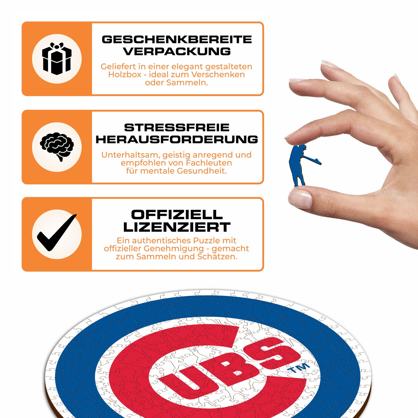 Chicago Cubs™ Logo - Holzpuzzle