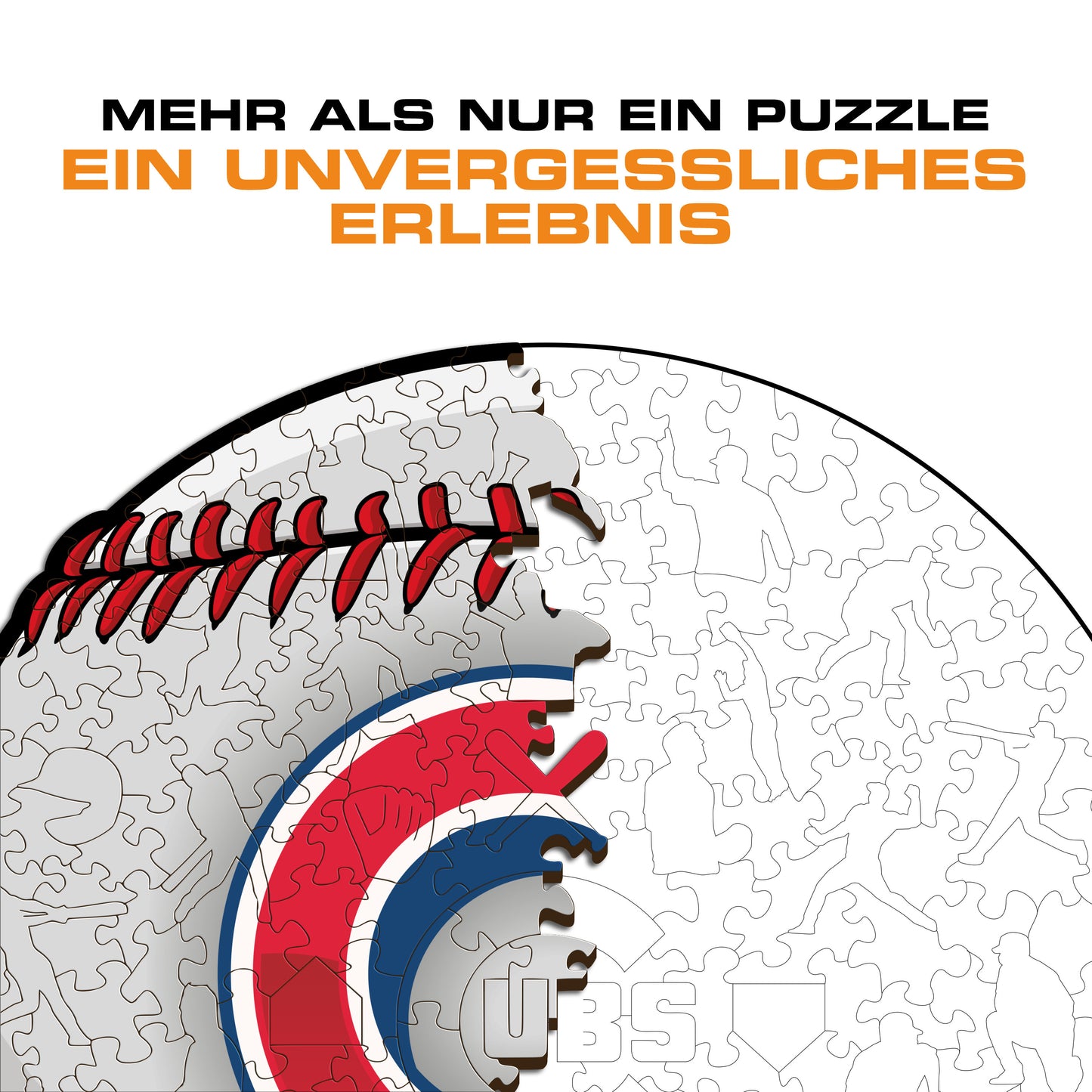 Chicago Cubs™ Baseball - Holzpuzzle