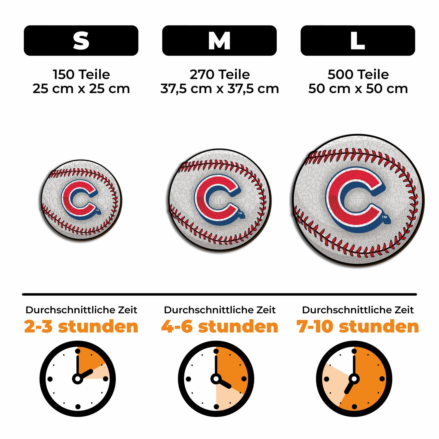 Chicago Cubs™ Baseball - Holzpuzzle