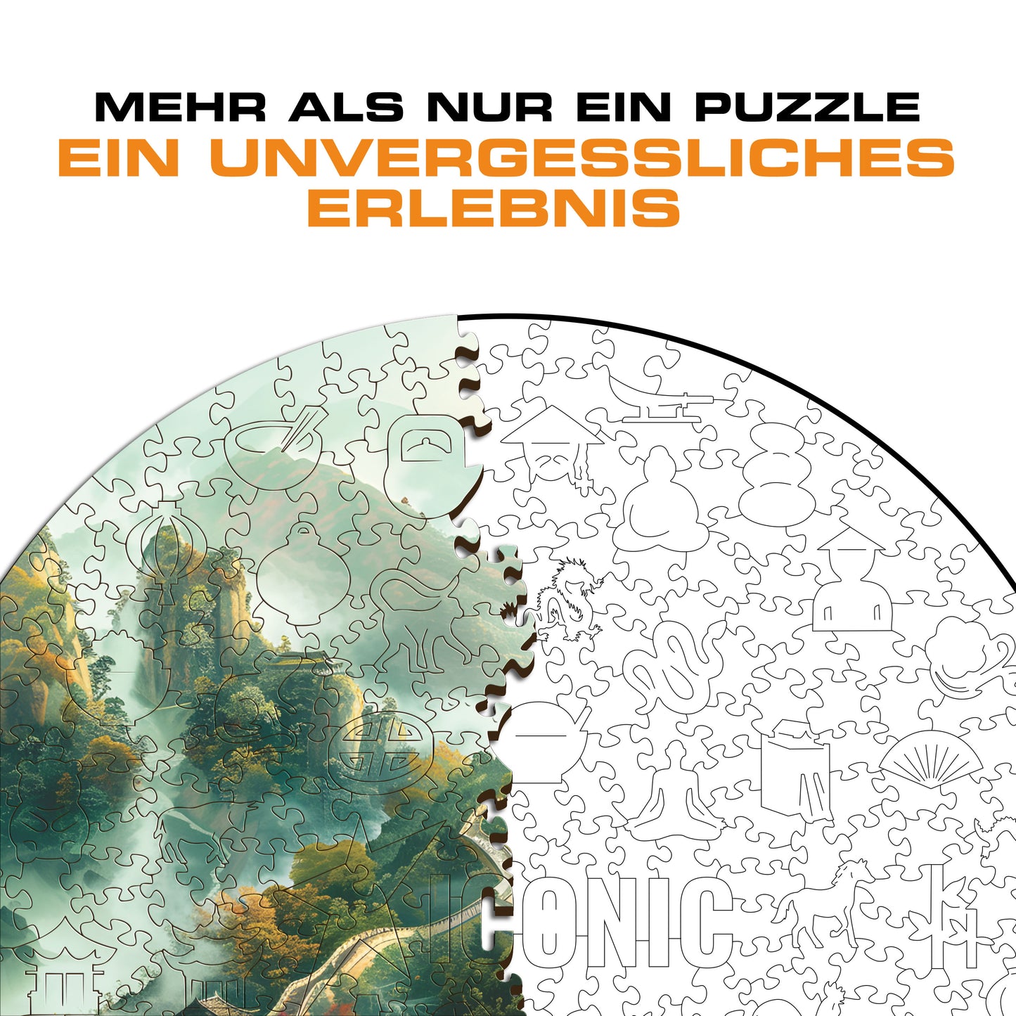 Chinesische Mauer - Holzpuzzle