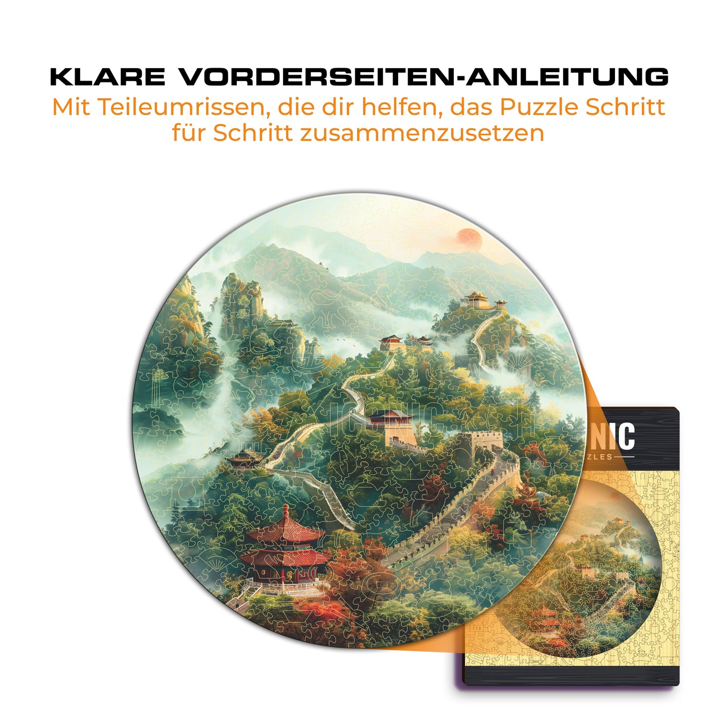 Chinesische Mauer - Holzpuzzle