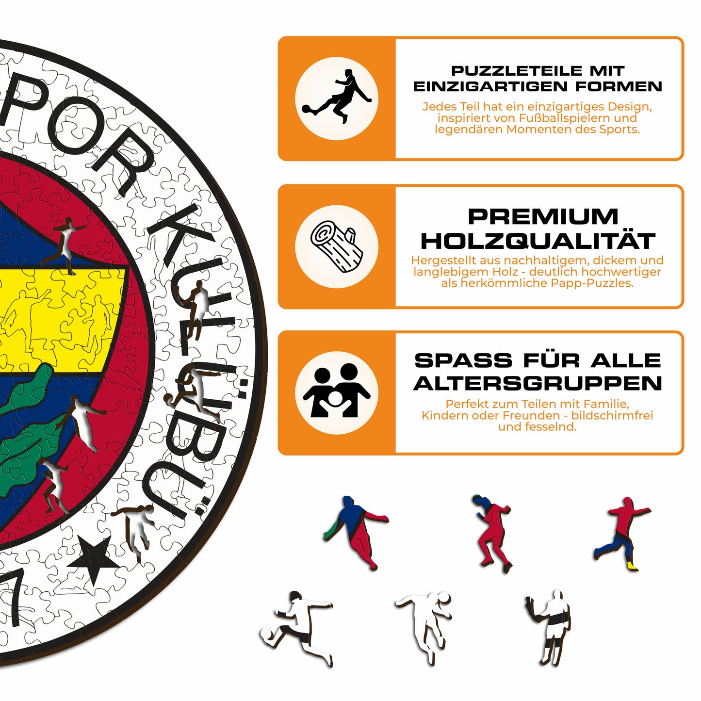 Fenerbahçe S.K.® Logo - Holzpuzzle
