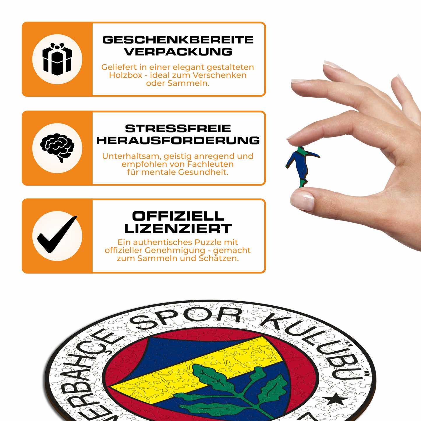 Fenerbahçe S.K.® Logo - Holzpuzzle