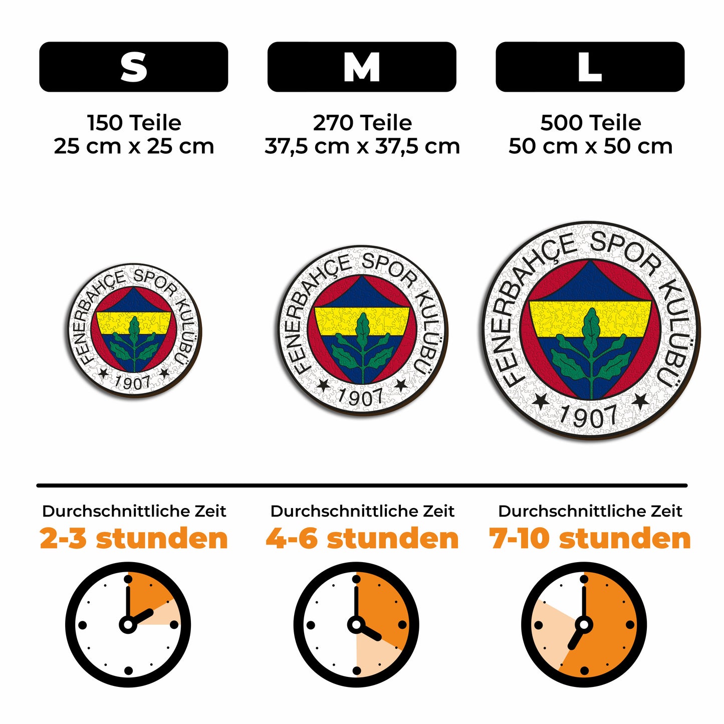 Fenerbahçe S.K.® Logo - Holzpuzzle