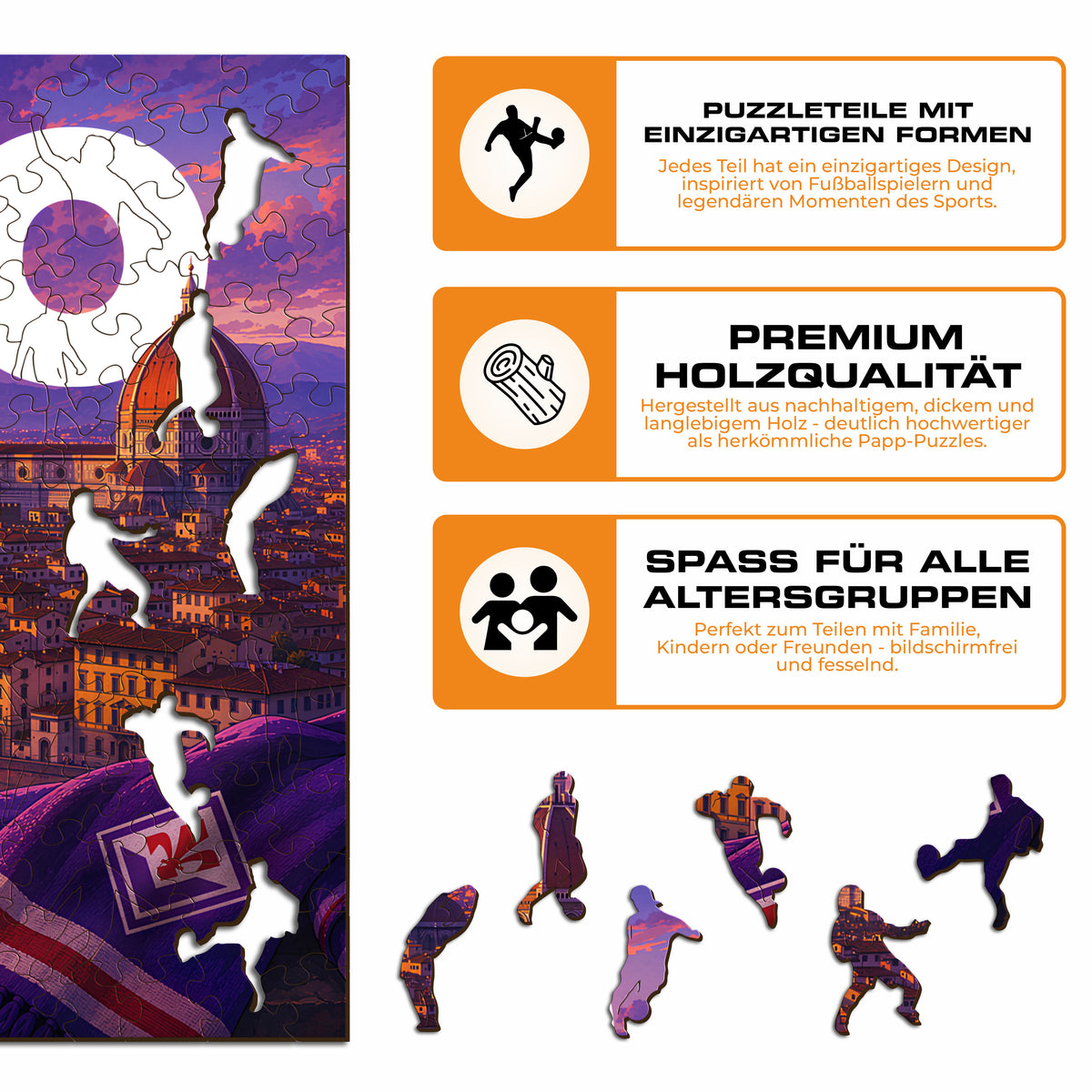 ACF Fiorentina 100-Jahre-Jubiläum Holzpuzzle