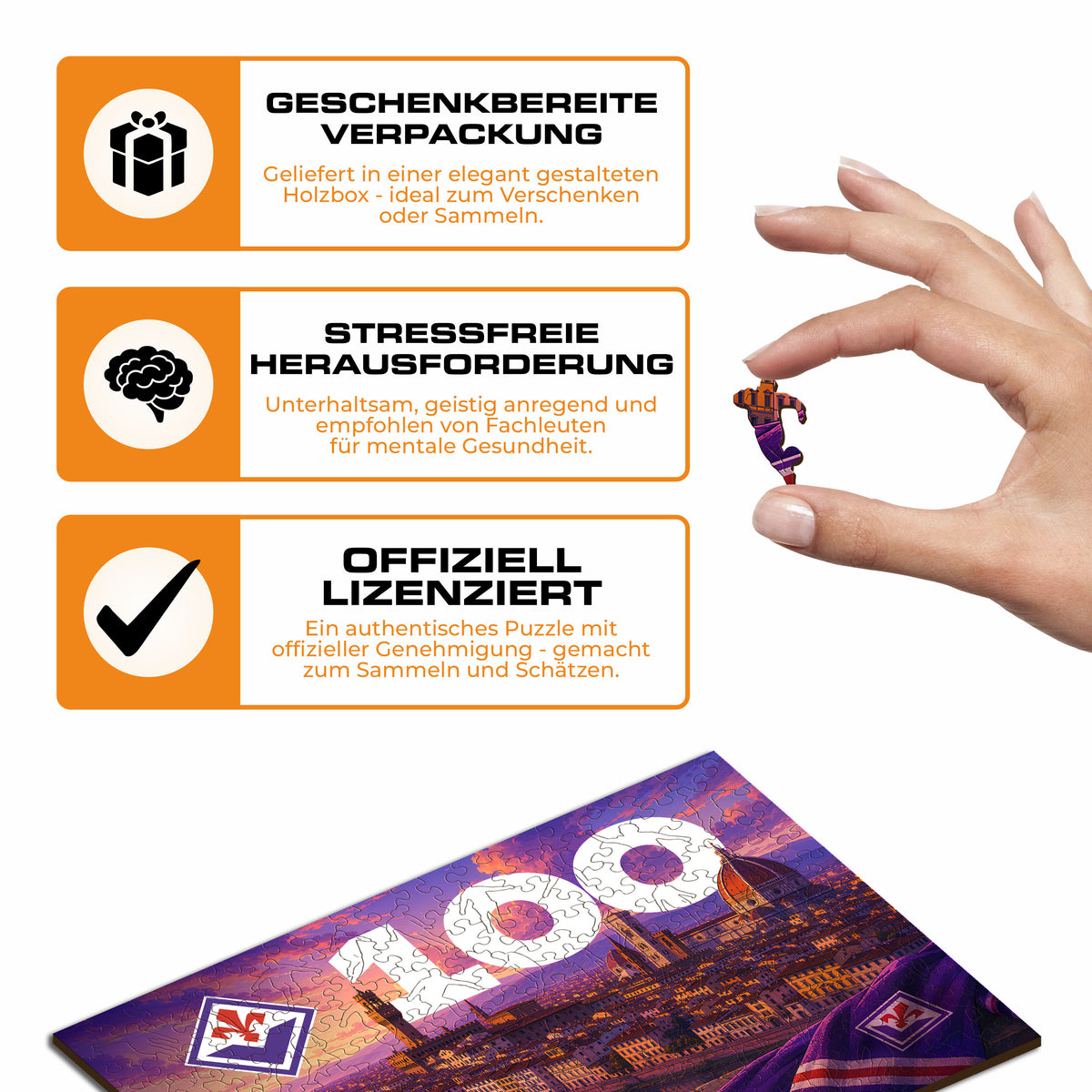 ACF Fiorentina 100-Jahre-Jubiläum Holzpuzzle