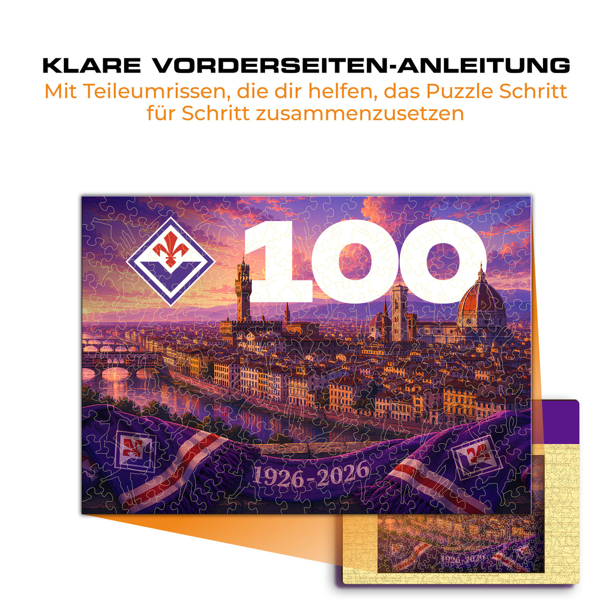 ACF Fiorentina 100-Jahre-Jubiläum Holzpuzzle