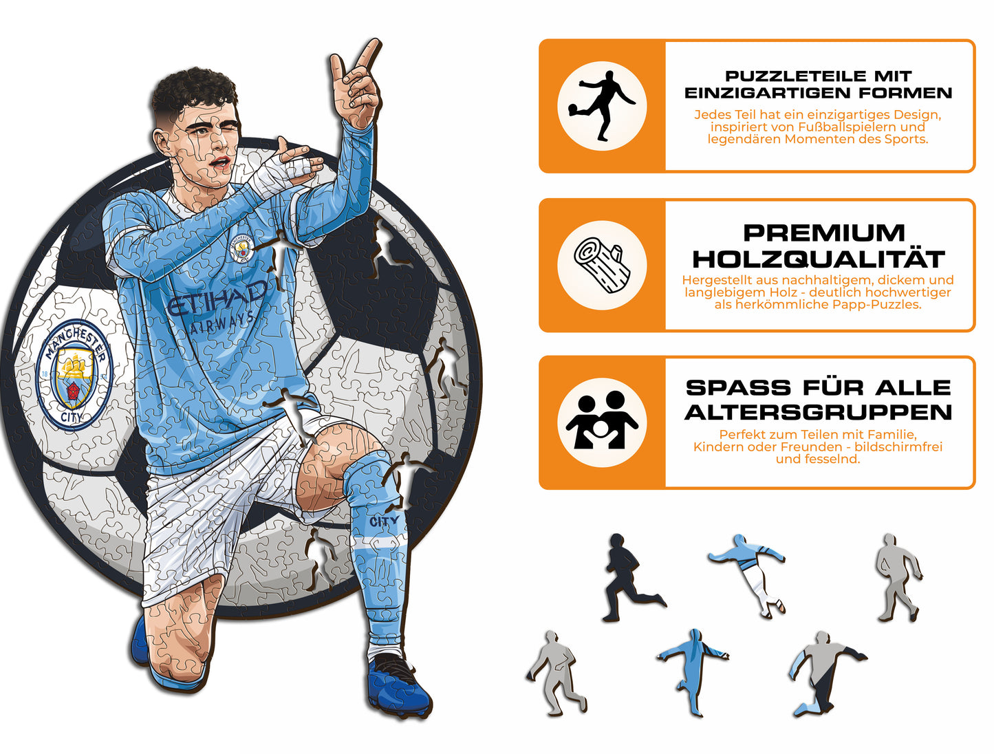 Phil Foden - Holzpuzzle