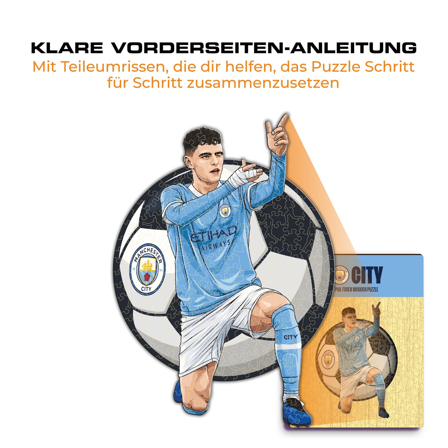 Phil Foden - Holzpuzzle