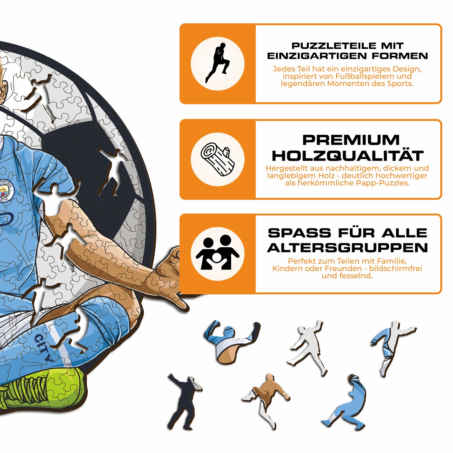 Erling Haaland - Holzpuzzle