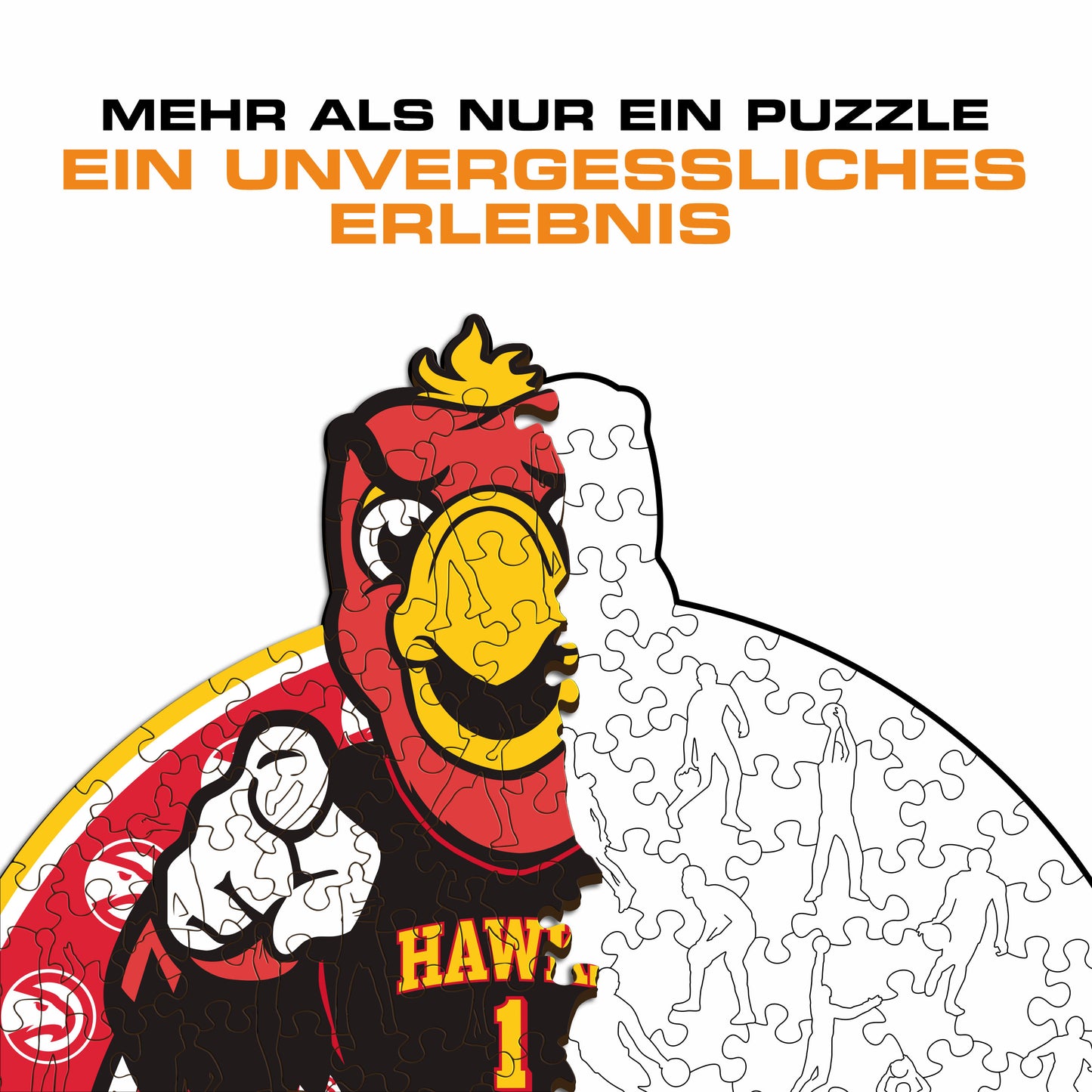 Atlanta Hawks™ Maskottchen - Holzpuzzle