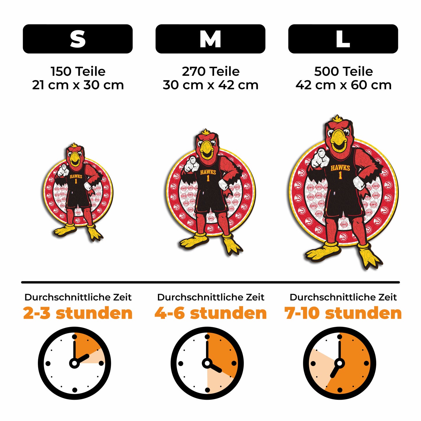 Atlanta Hawks™ Maskottchen - Holzpuzzle