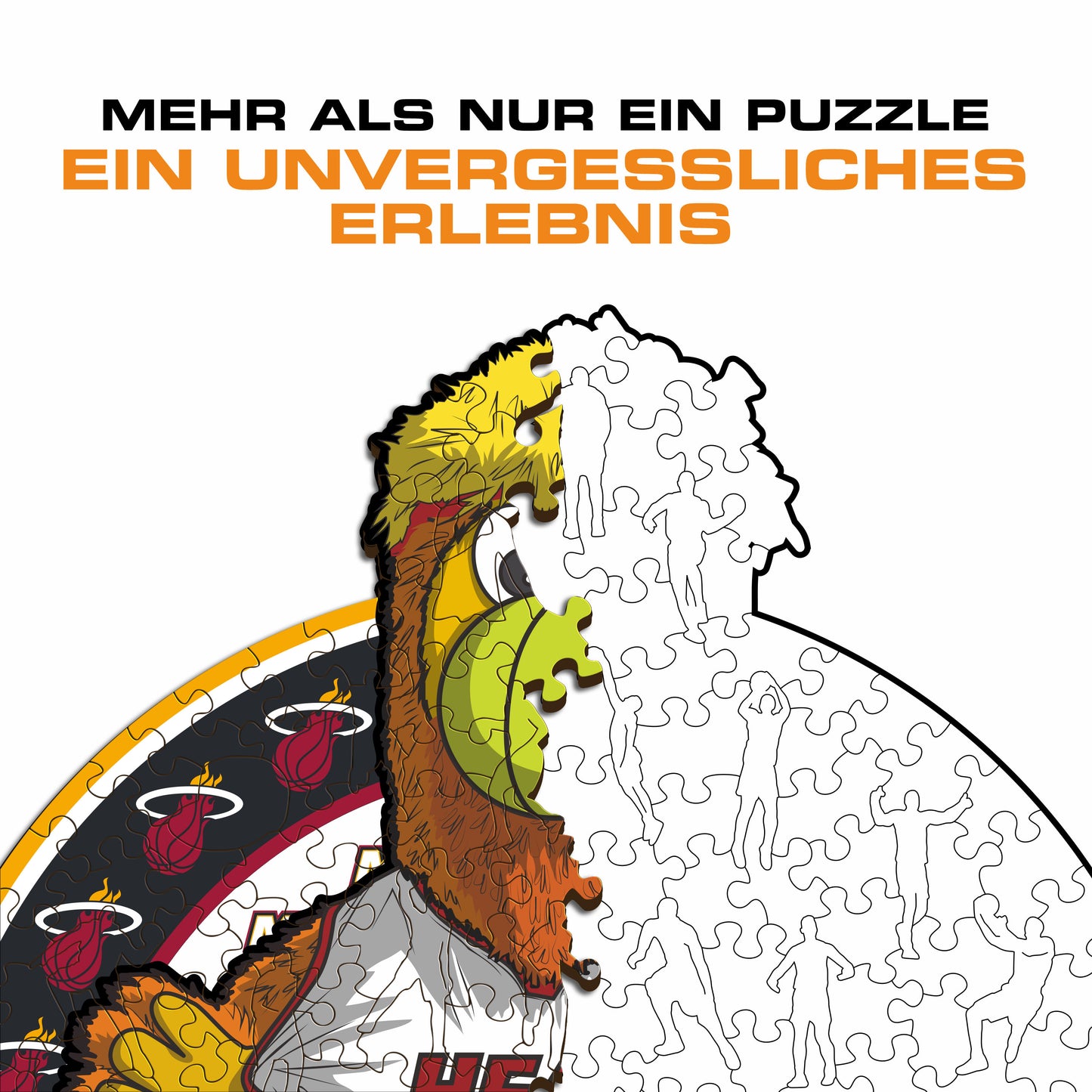 Miami Heat™ Maskottchen - Holzpuzzle