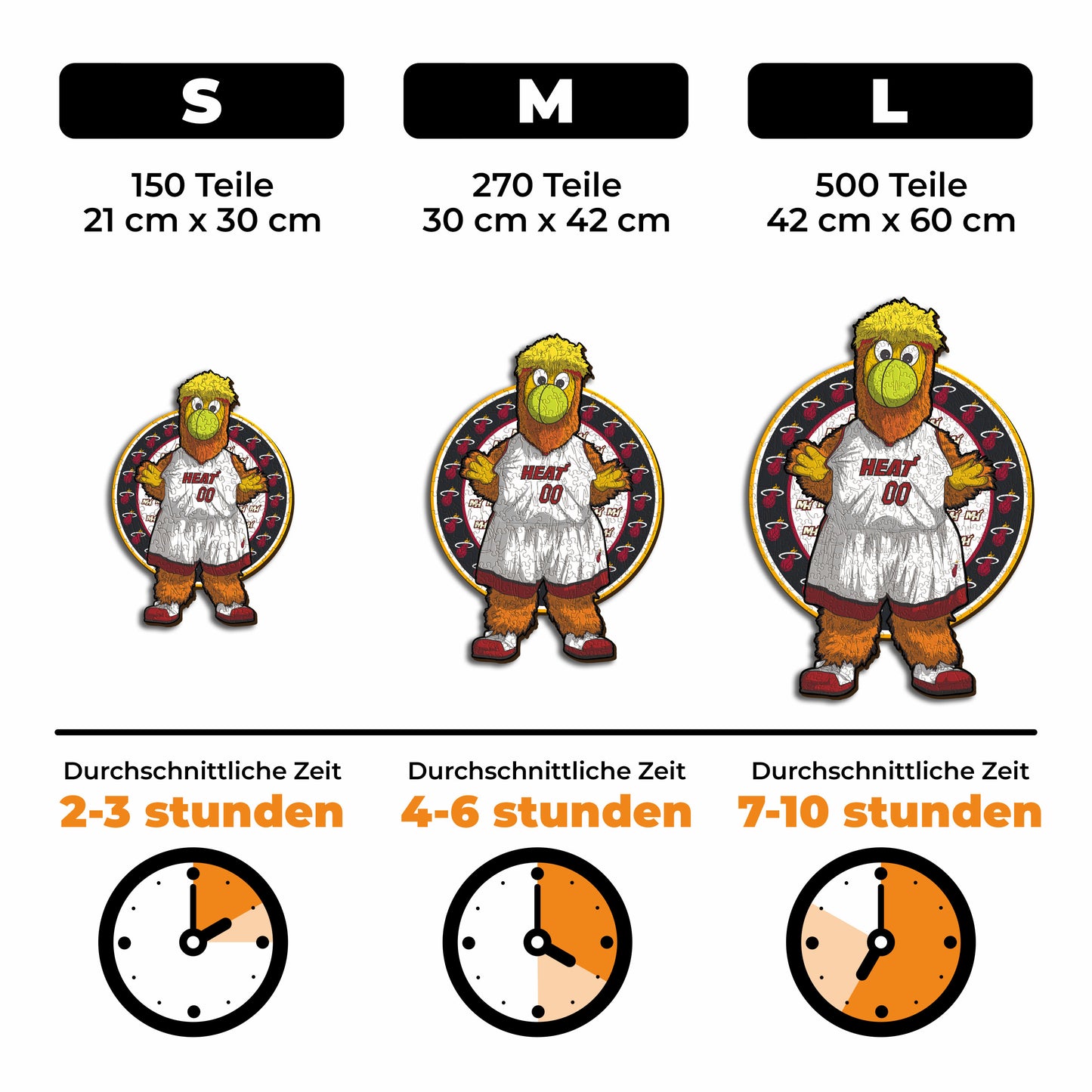 Miami Heat™ Maskottchen - Holzpuzzle