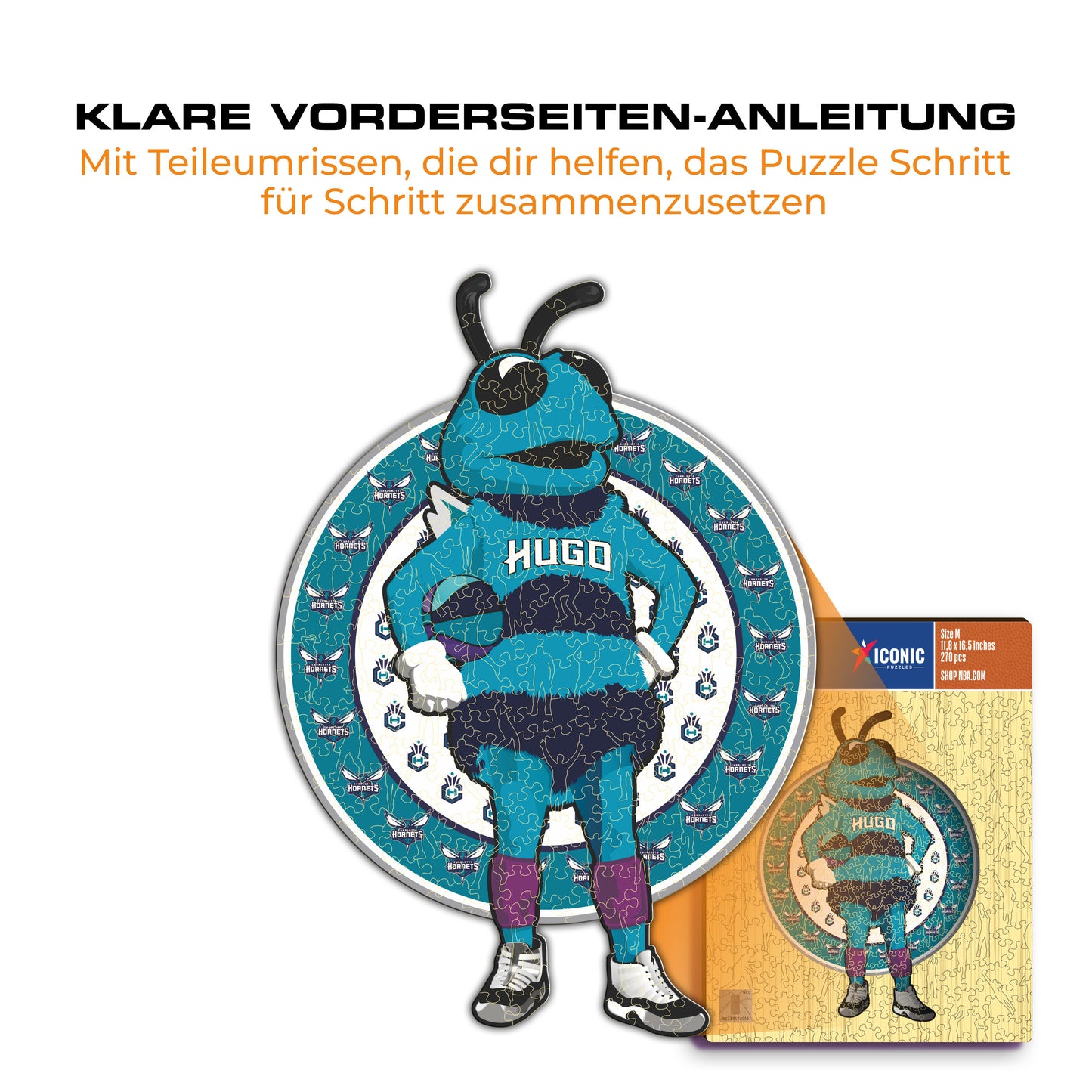 Charlotte Hornets™ Maskottchen - Holzpuzzle