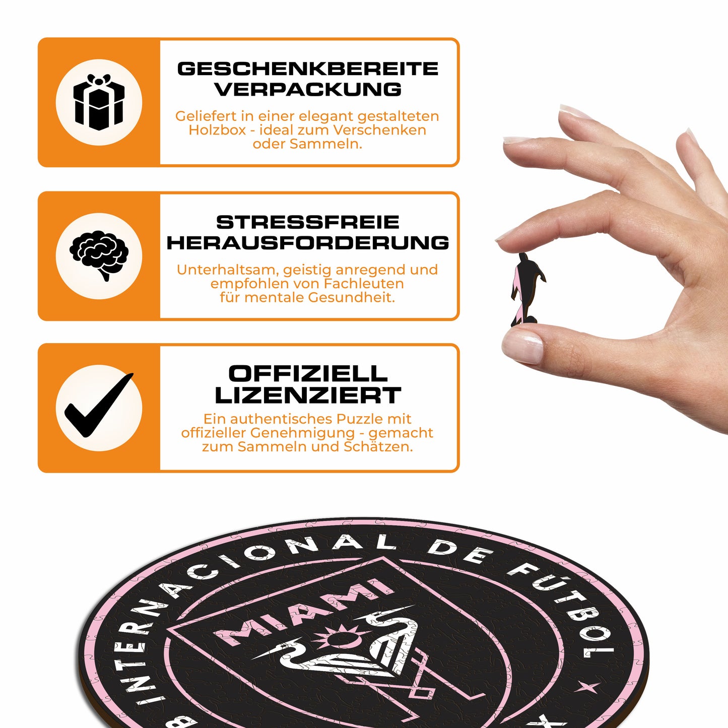 Inter Miami CF® Logo - Holzpuzzle