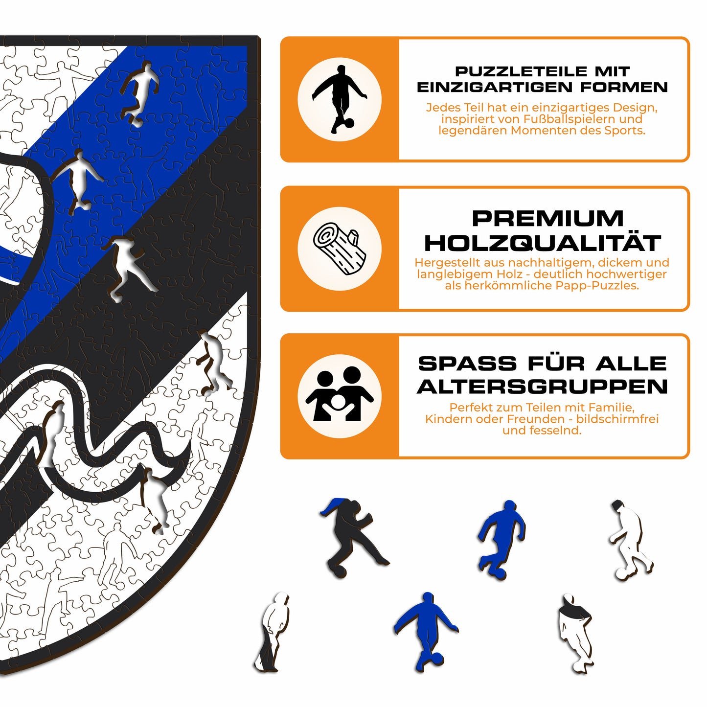 FC Inter® Retro Logo - Holzpuzzle