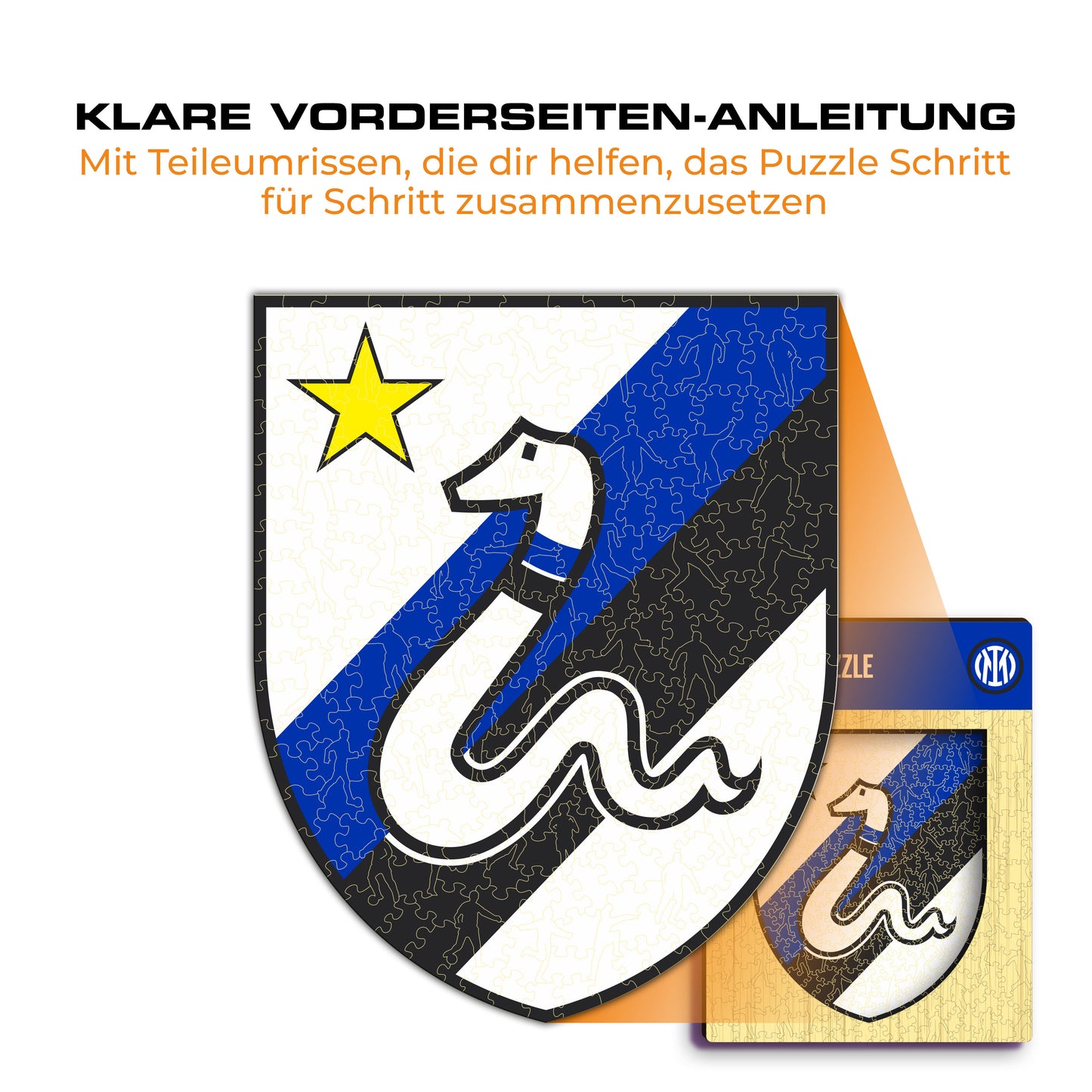 FC Inter® Retro Logo - Holzpuzzle
