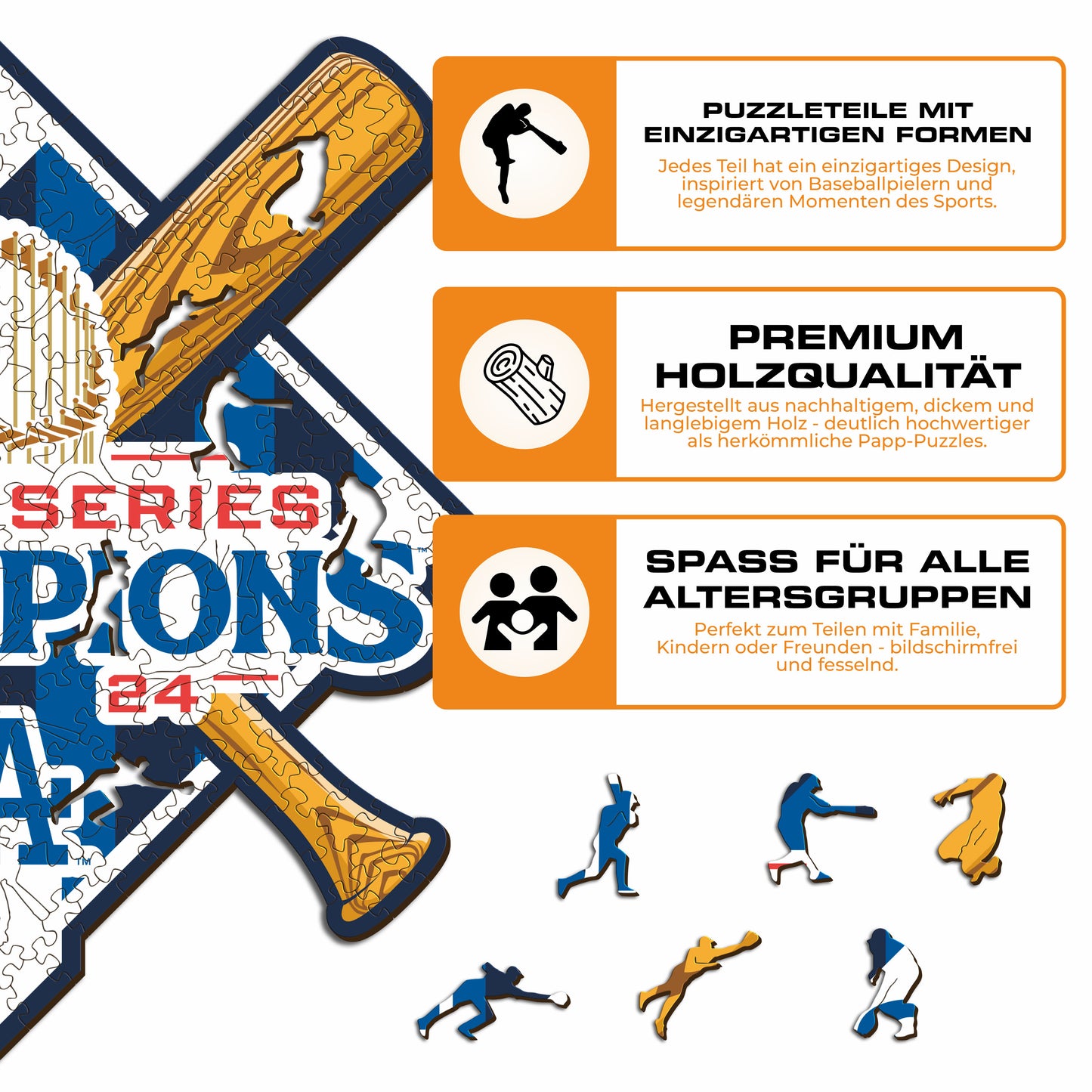 Los Angeles Dodgers™ 2024 World Series - Holzpuzzle