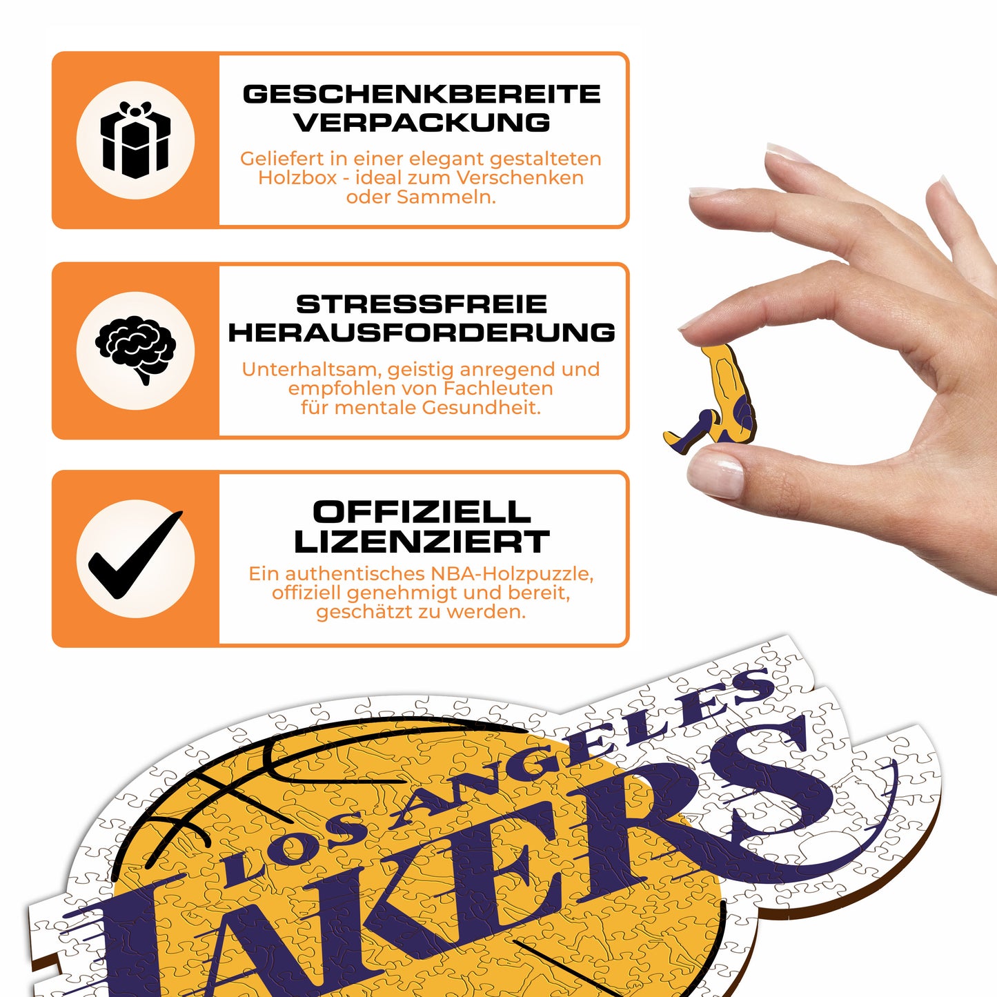 Los Angeles Lakers™ Logo - Holzpuzzle