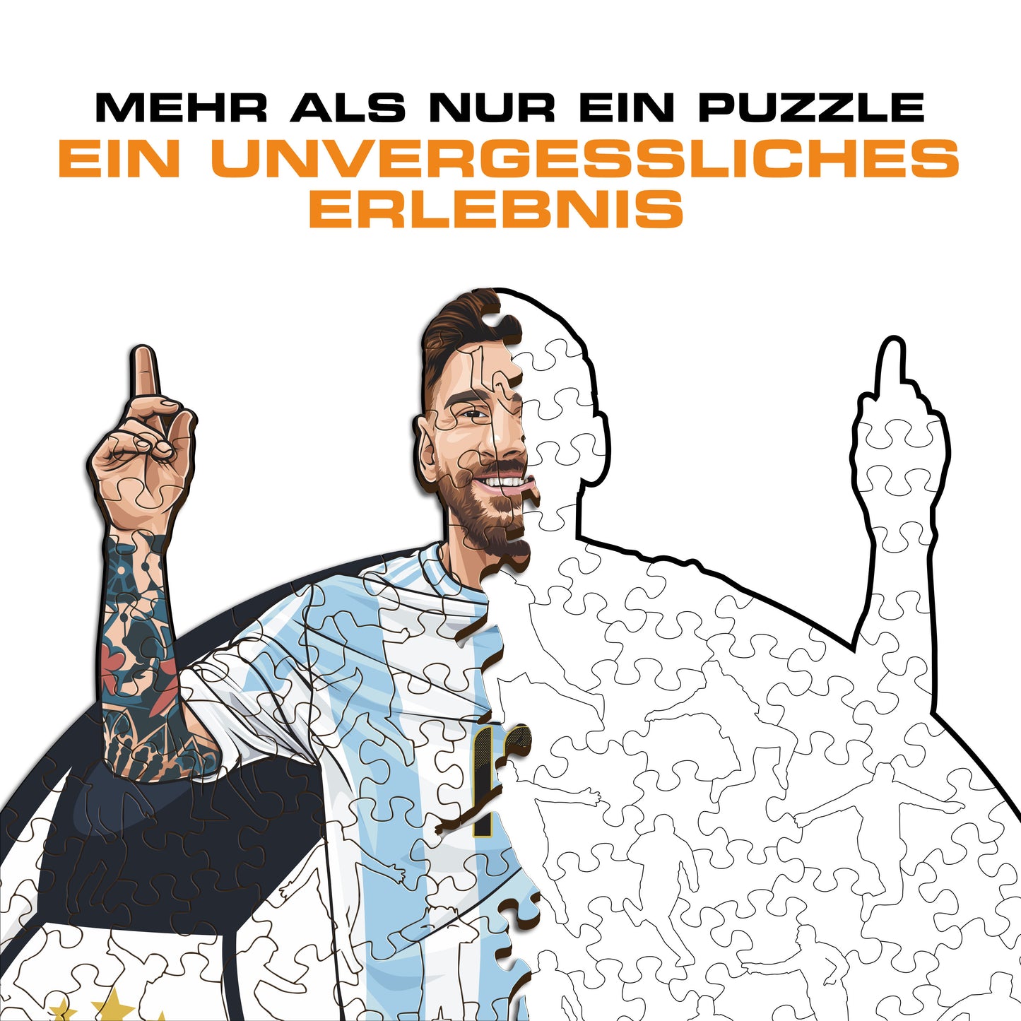 Lionel Messi - Holzpuzzle