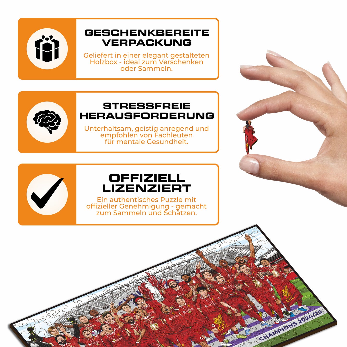 Liverpool FC® Premier League Champions 24/25 - Holzpuzzle