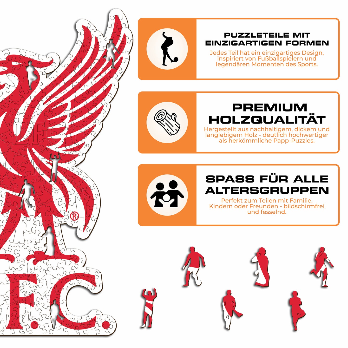 Liverpool FC® Liver Bird Logo - Holzpuzzle