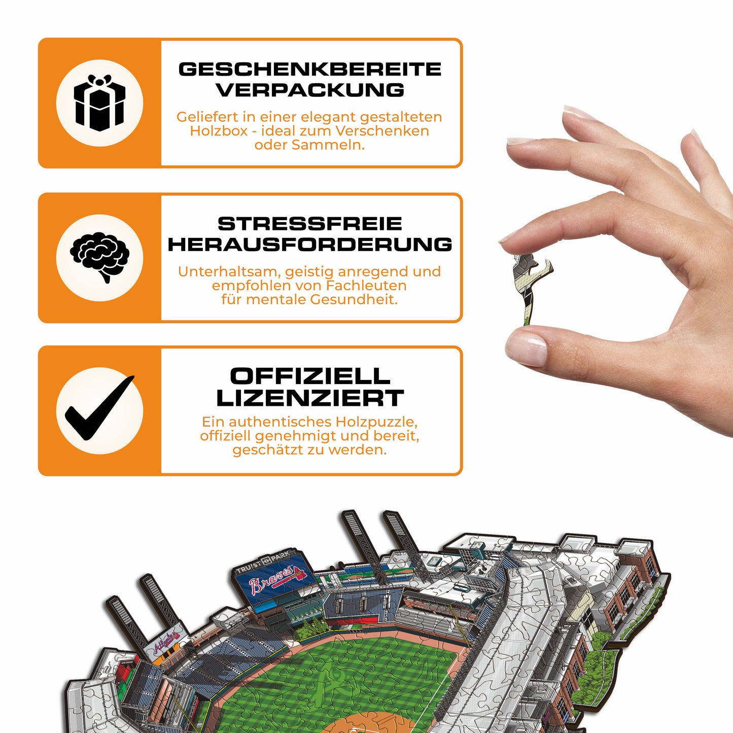 Atlanta Braves™ Truist Park - Holzpuzzle