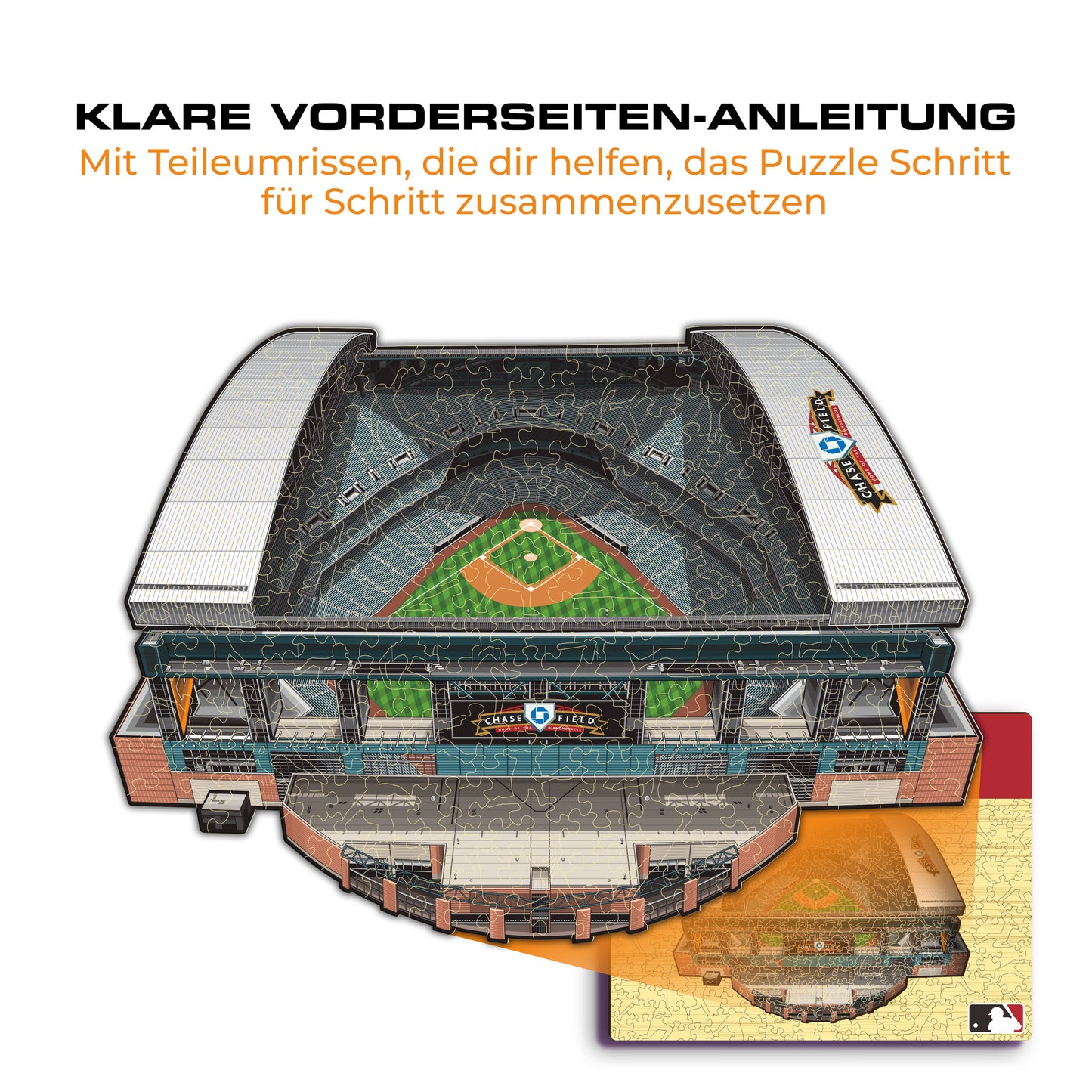 Arizona Diamondbacks™ Chase Field - Holzpuzzle