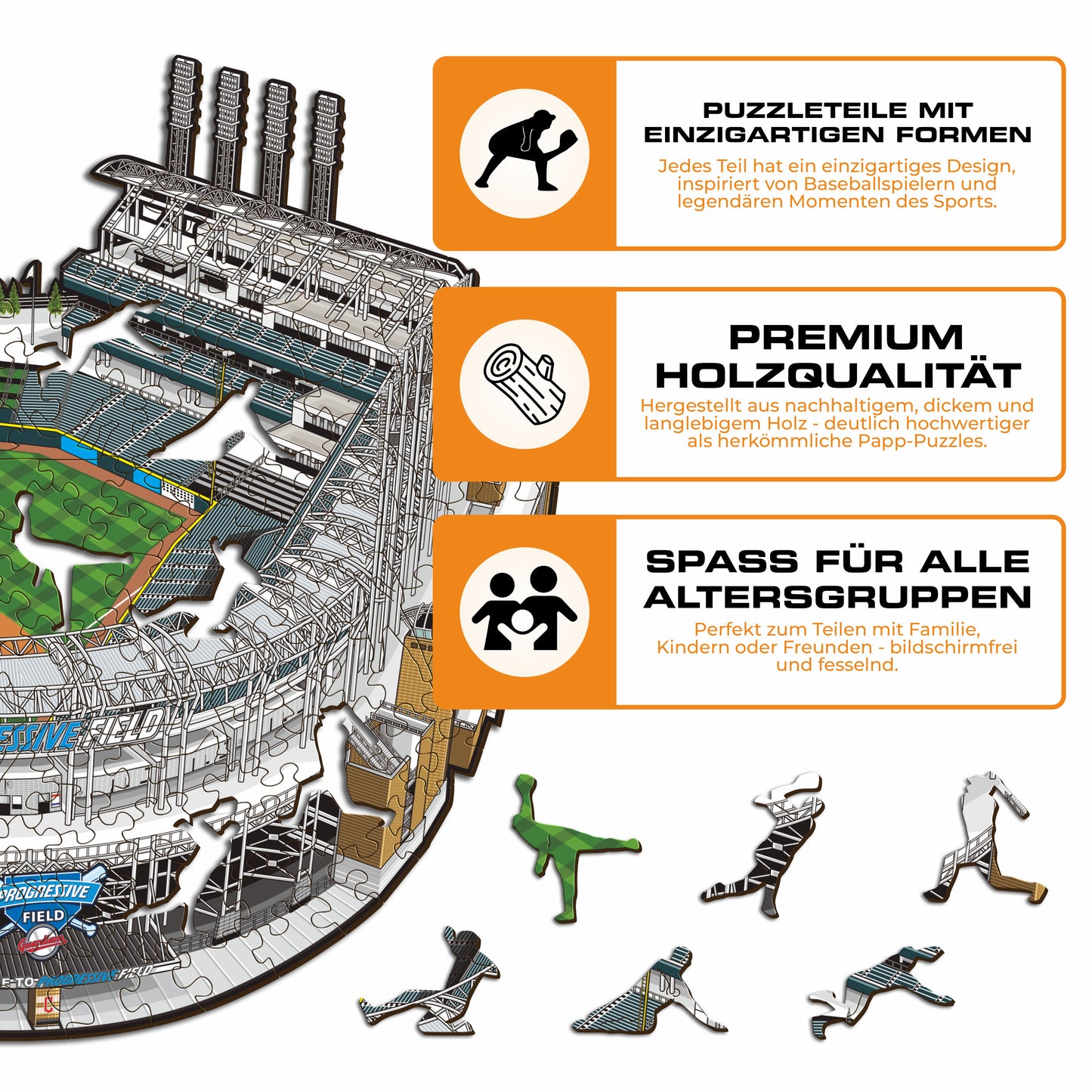 Cleveland Guardians™ Progressive Field - Holzpuzzle