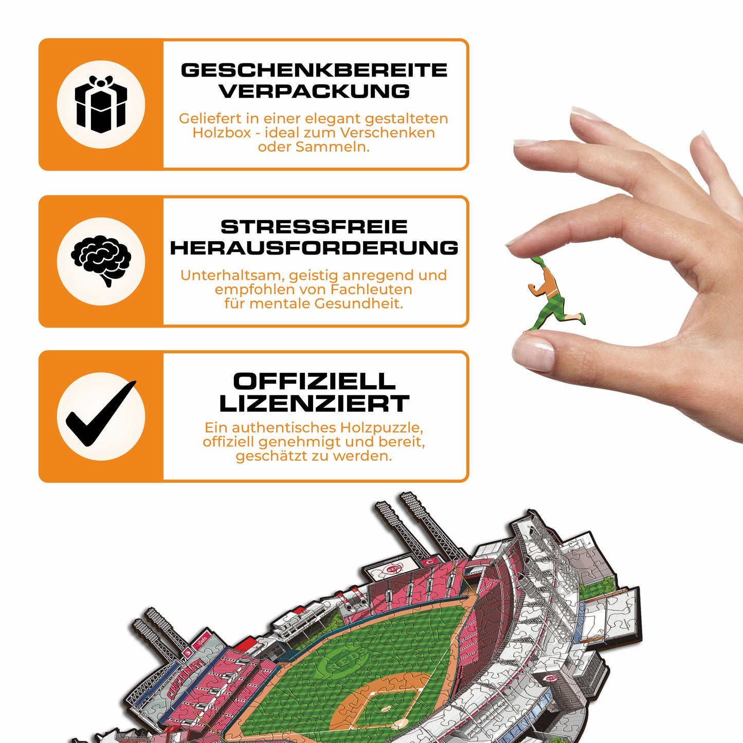 Cincinnati Reds™ Great American Ball Park - Holzpuzzle