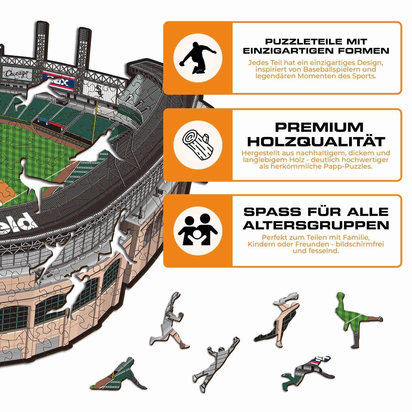 Chicago White Sox™ Rate Field - Holzpuzzle