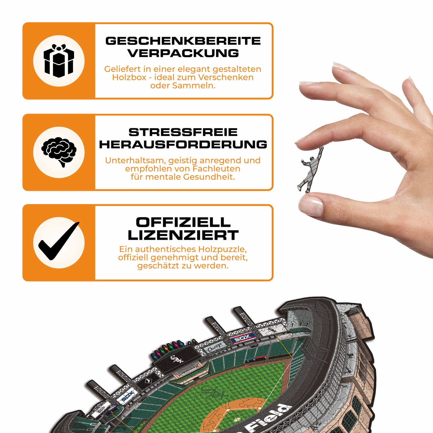 Chicago White Sox™ Rate Field - Holzpuzzle