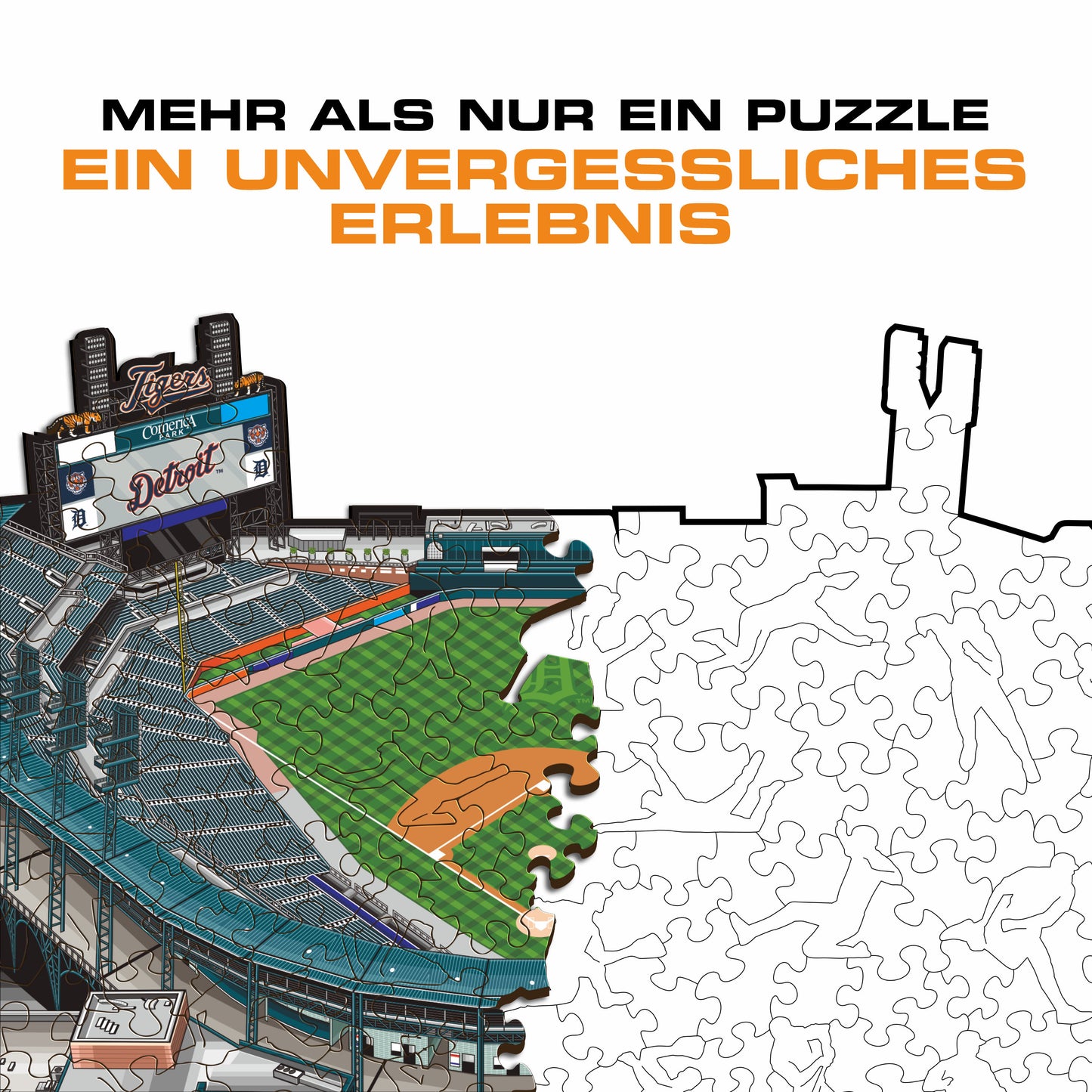 Detroit Tigers™ Comerica Park - Holzpuzzle
