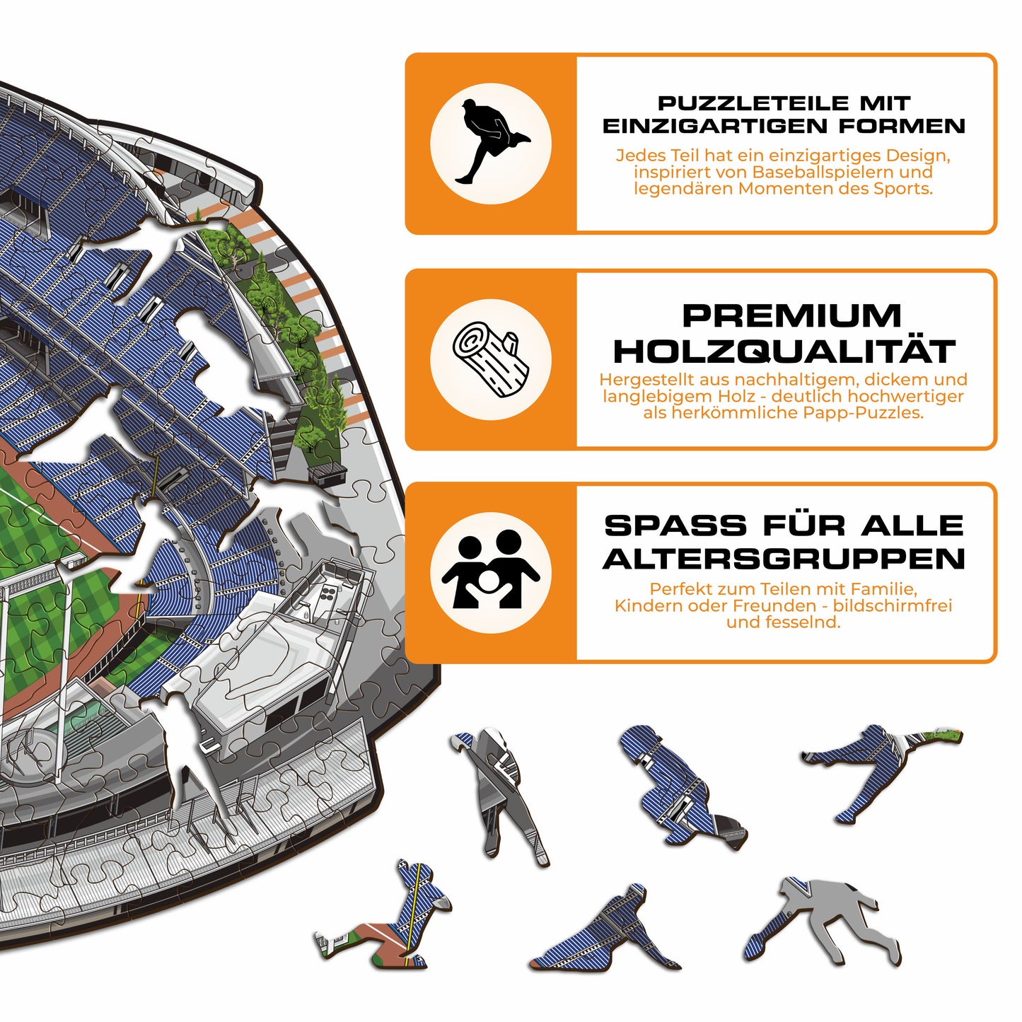 Kansas City Royals™ Kauffman Stadium - Holzpuzzle