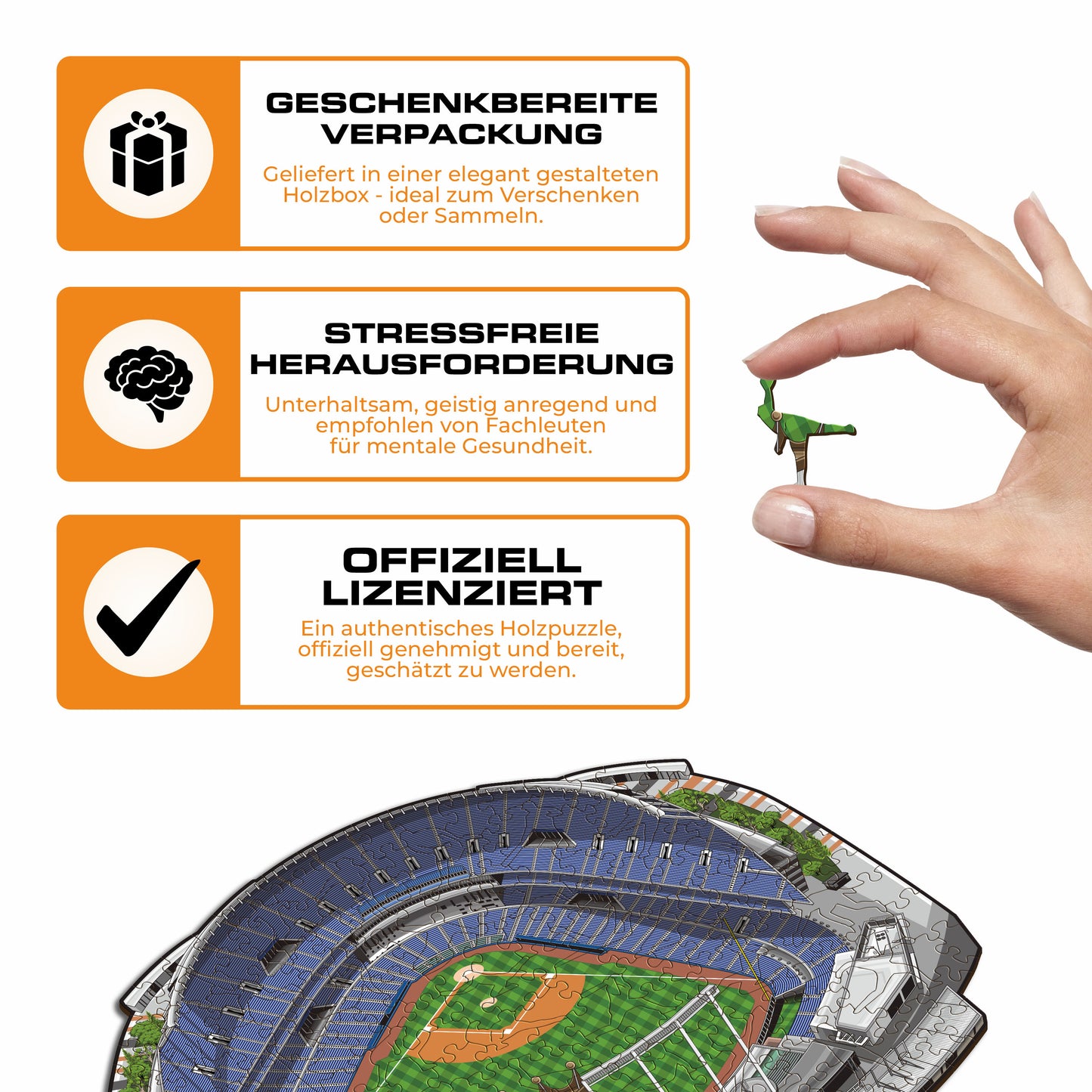 Kansas City Royals™ Kauffman Stadium - Holzpuzzle