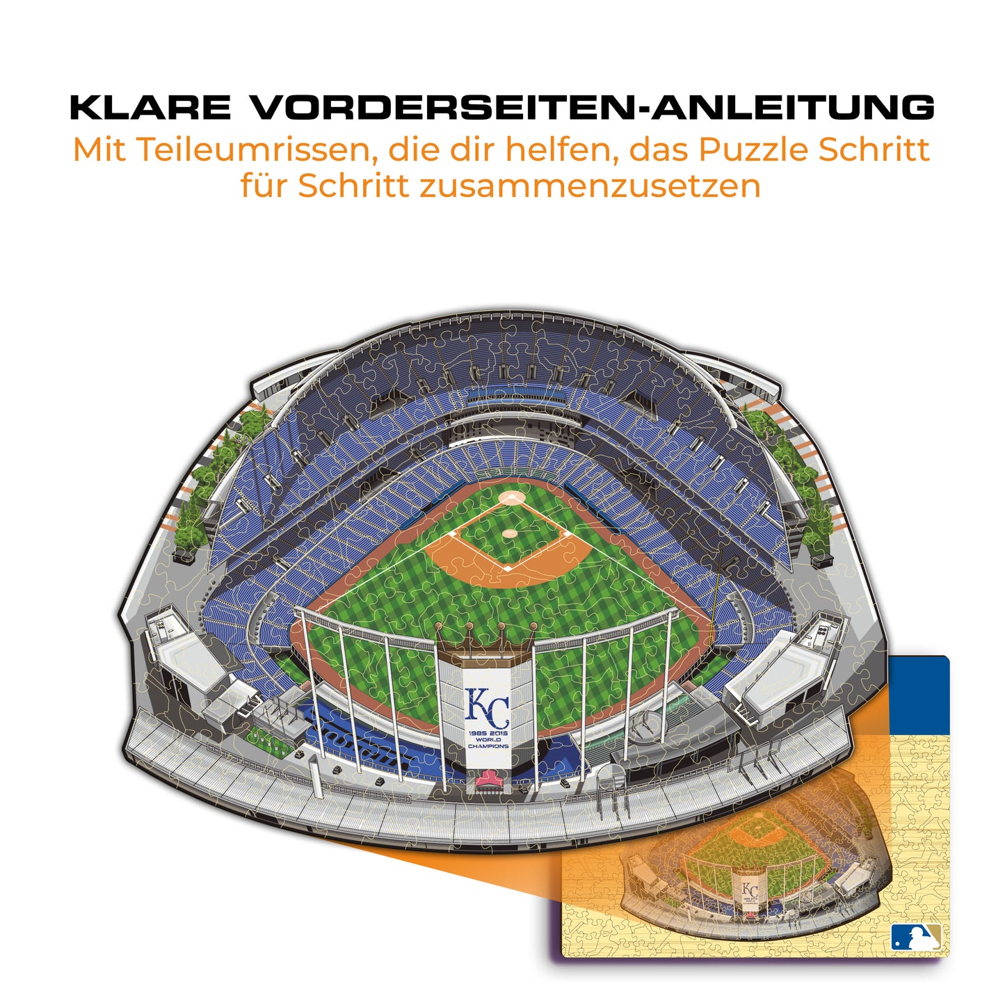 Kansas City Royals™ Kauffman Stadium - Holzpuzzle