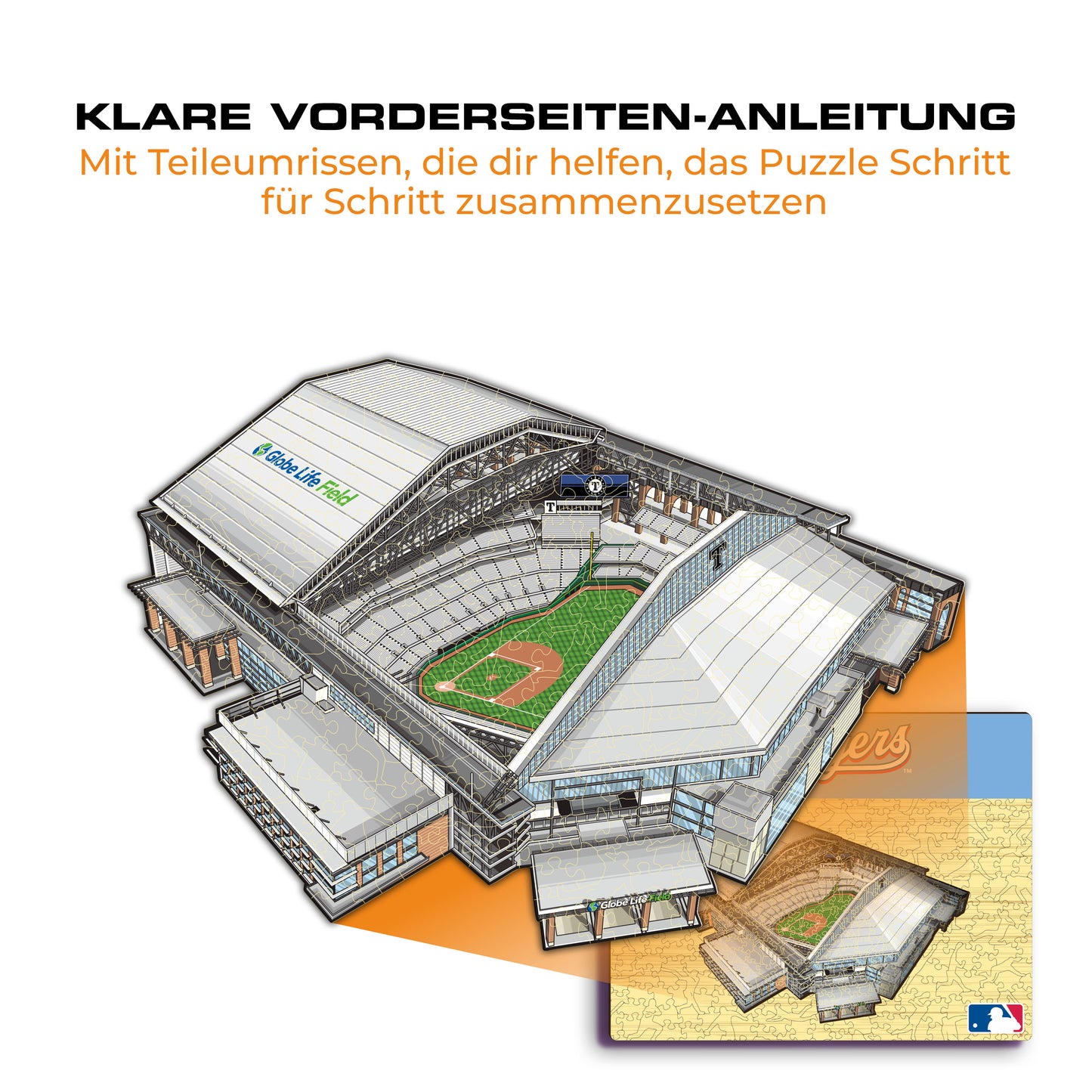 Texas Rangers™ Globe Life Field - Holzpuzzle