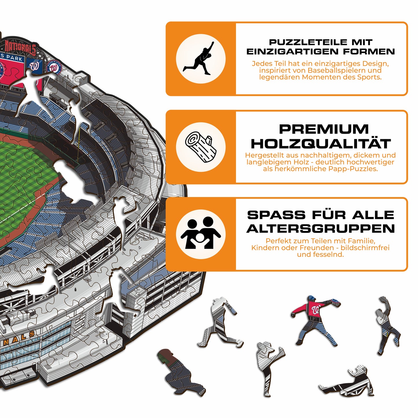 Washington Nationals™ Nationals Park - Holzpuzzle