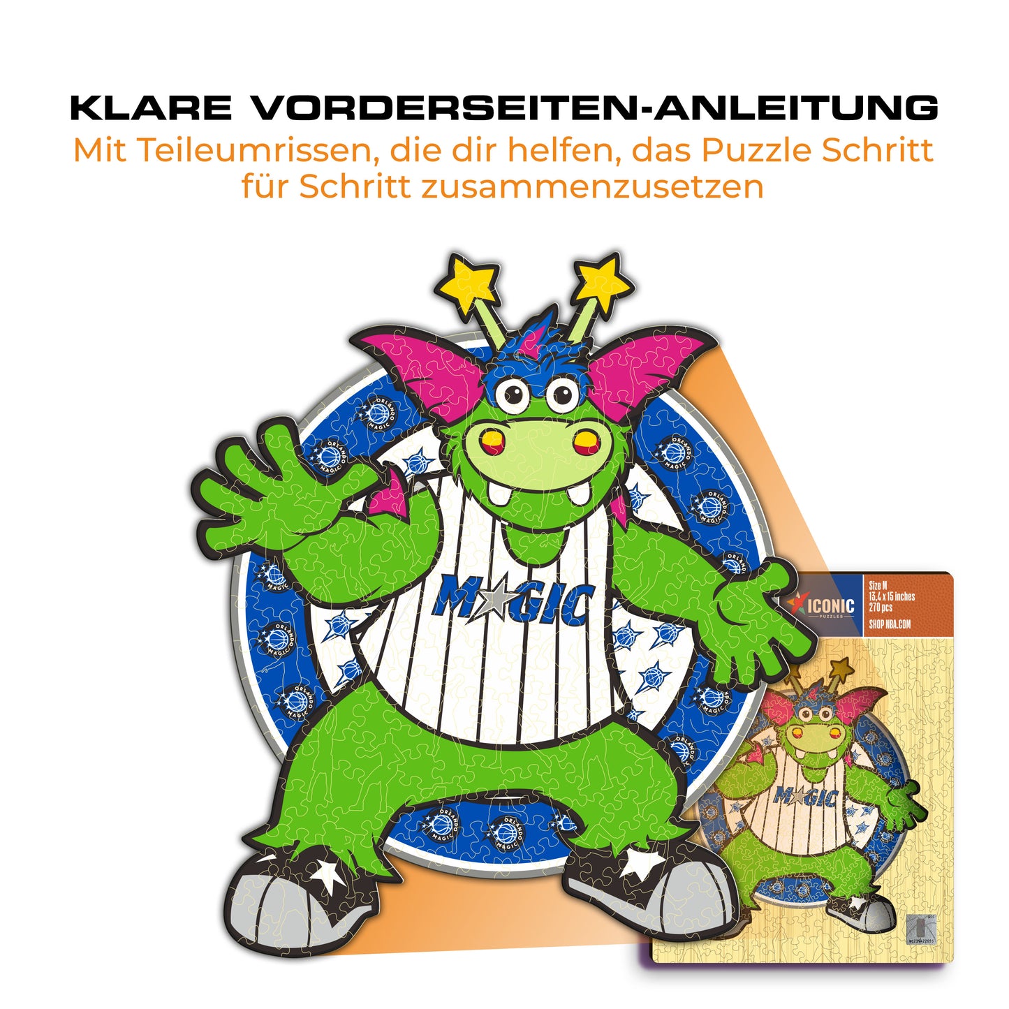 Orlando Magic™ Maskottchen - Holzpuzzle
