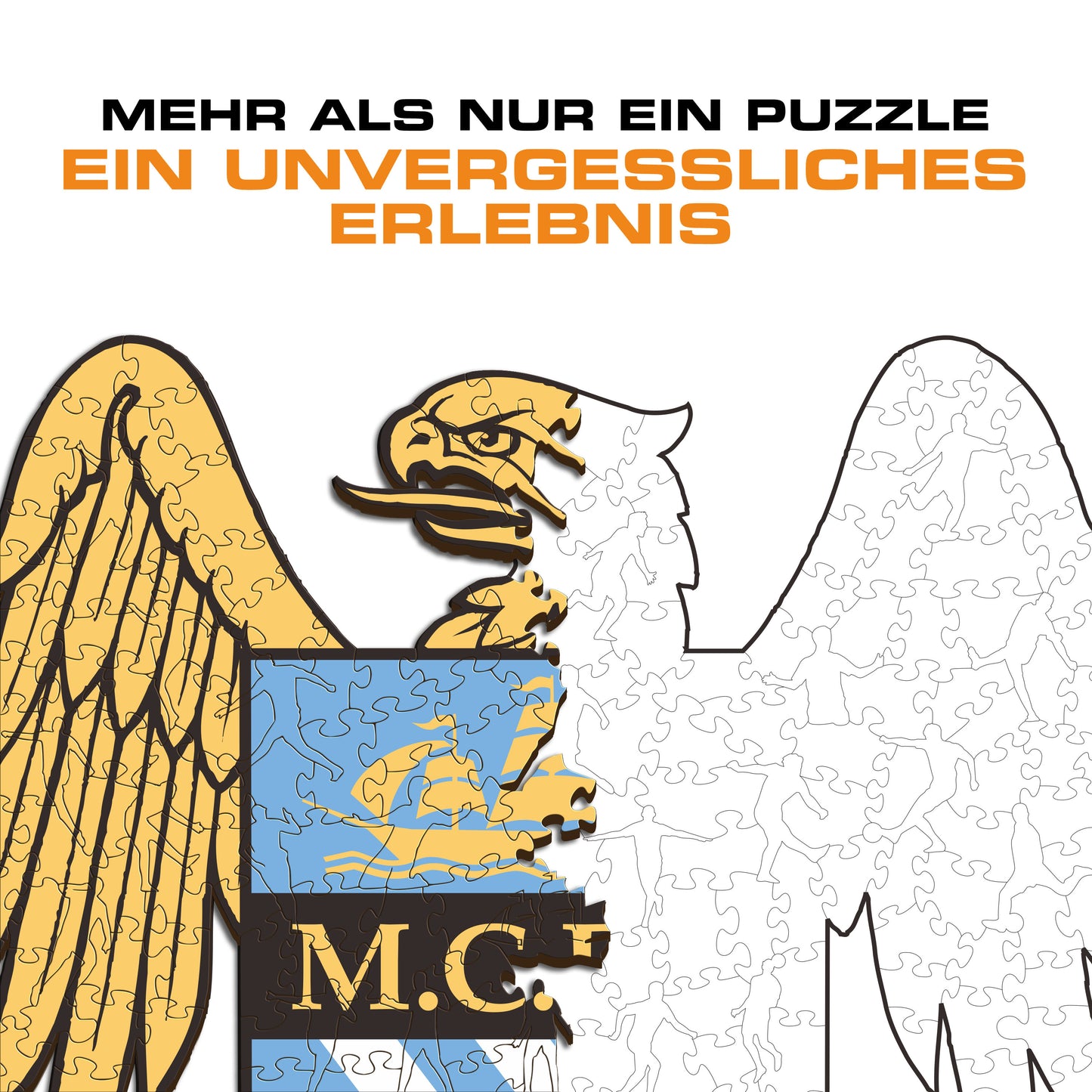 Manchester City FC® Retro Logo - Holzpuzzle