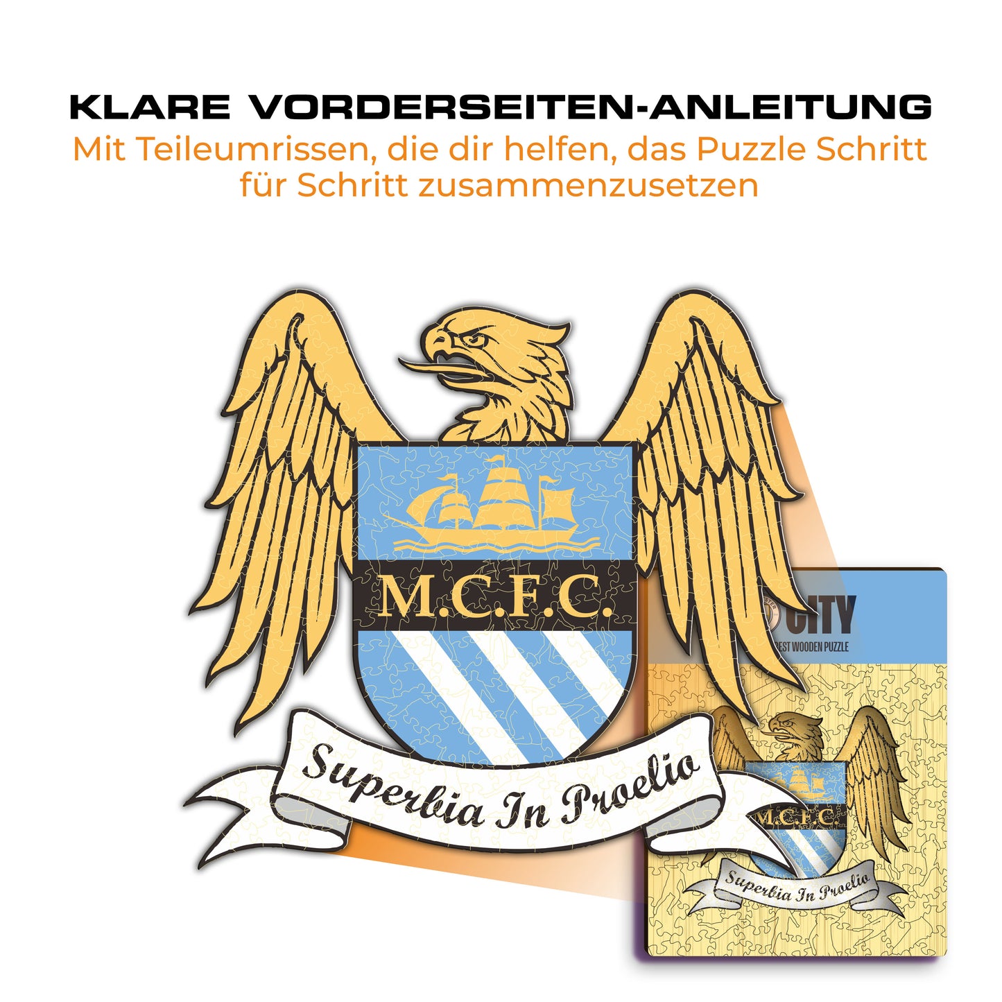 Manchester City FC® Retro Logo - Holzpuzzle