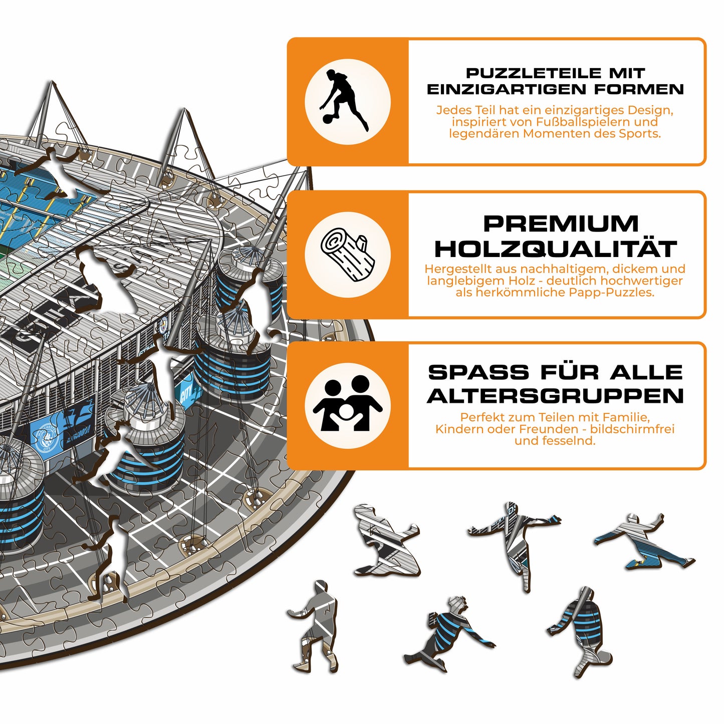 Man City FC® Etihad Stadium - Holzpuzzle